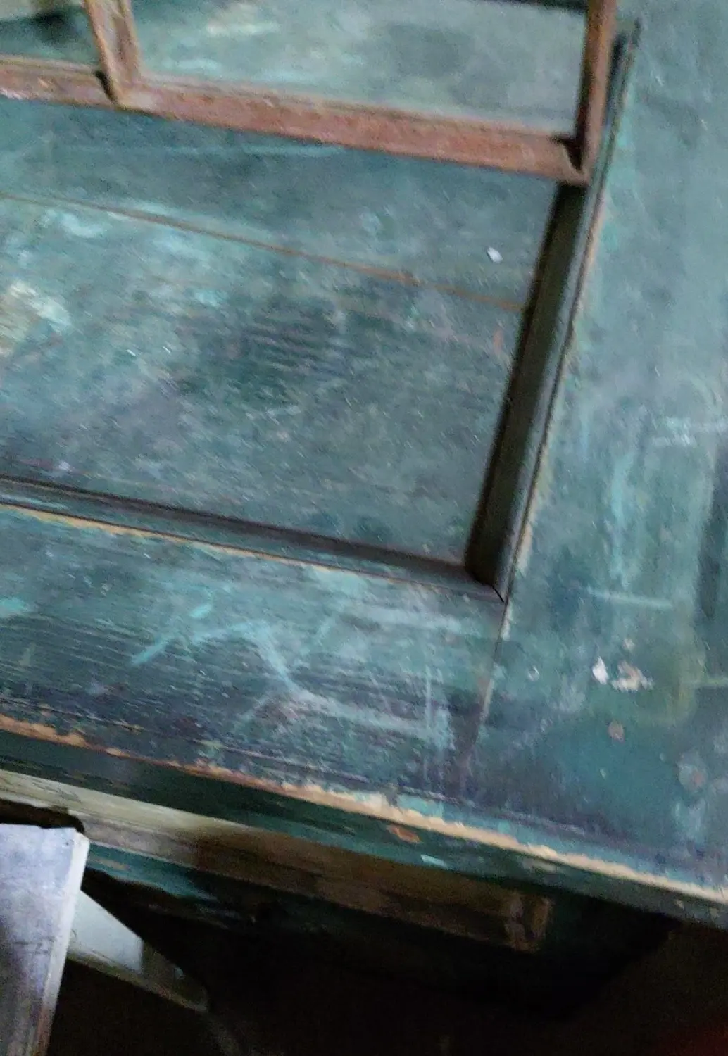 Early 20th Century Rustic a.h. Reid Creamery Cabinet - Top view