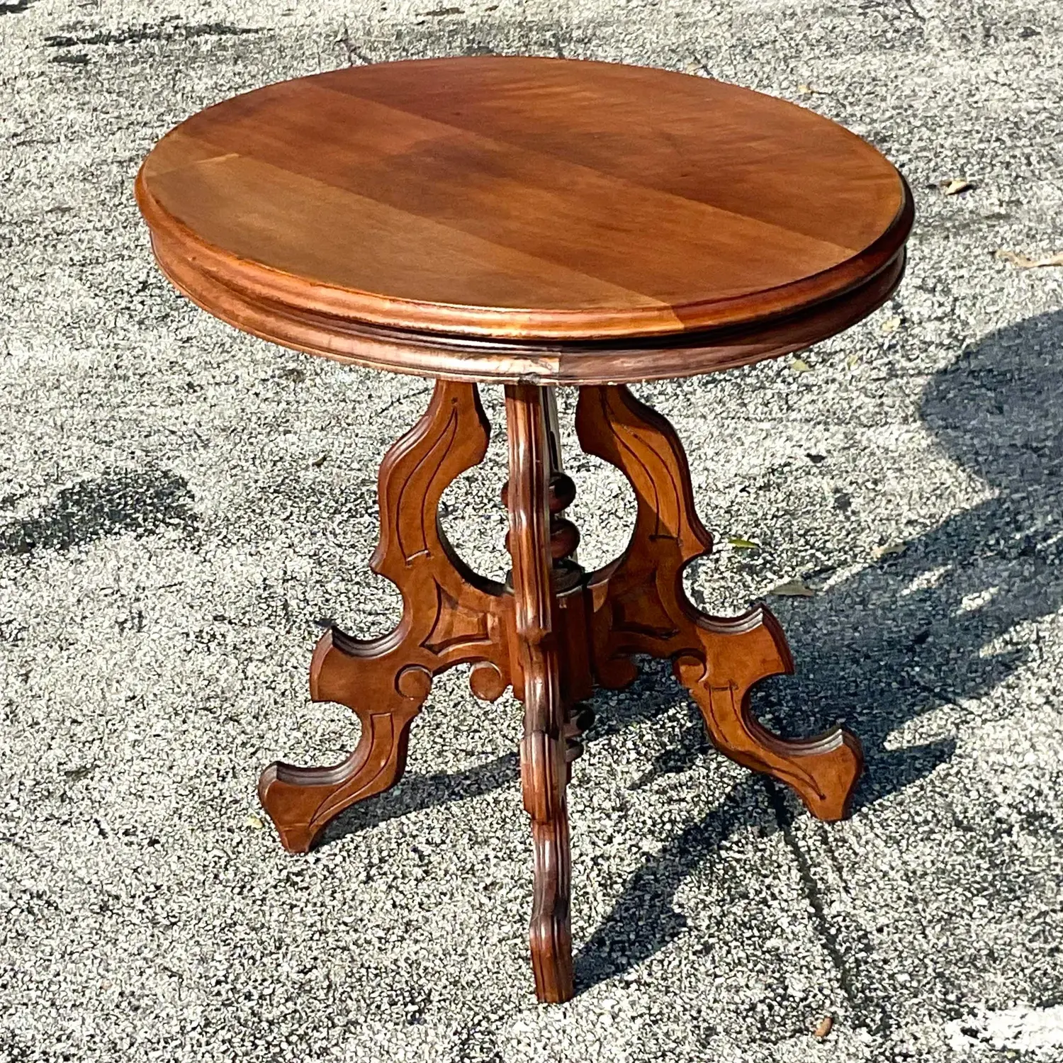 Early 20th Century Vintage East Lake Side Table - Side view