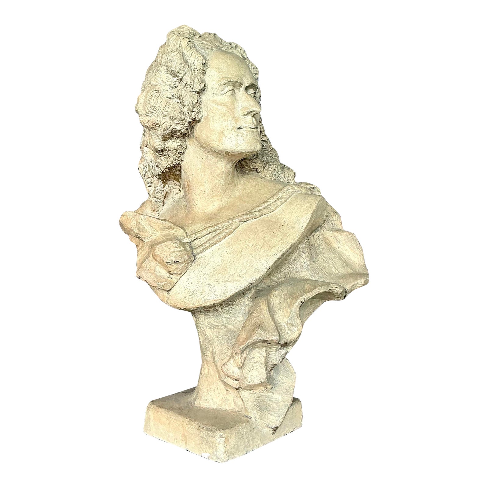 Early 20th Century Vintage Regency Plaster Bust - Detail view