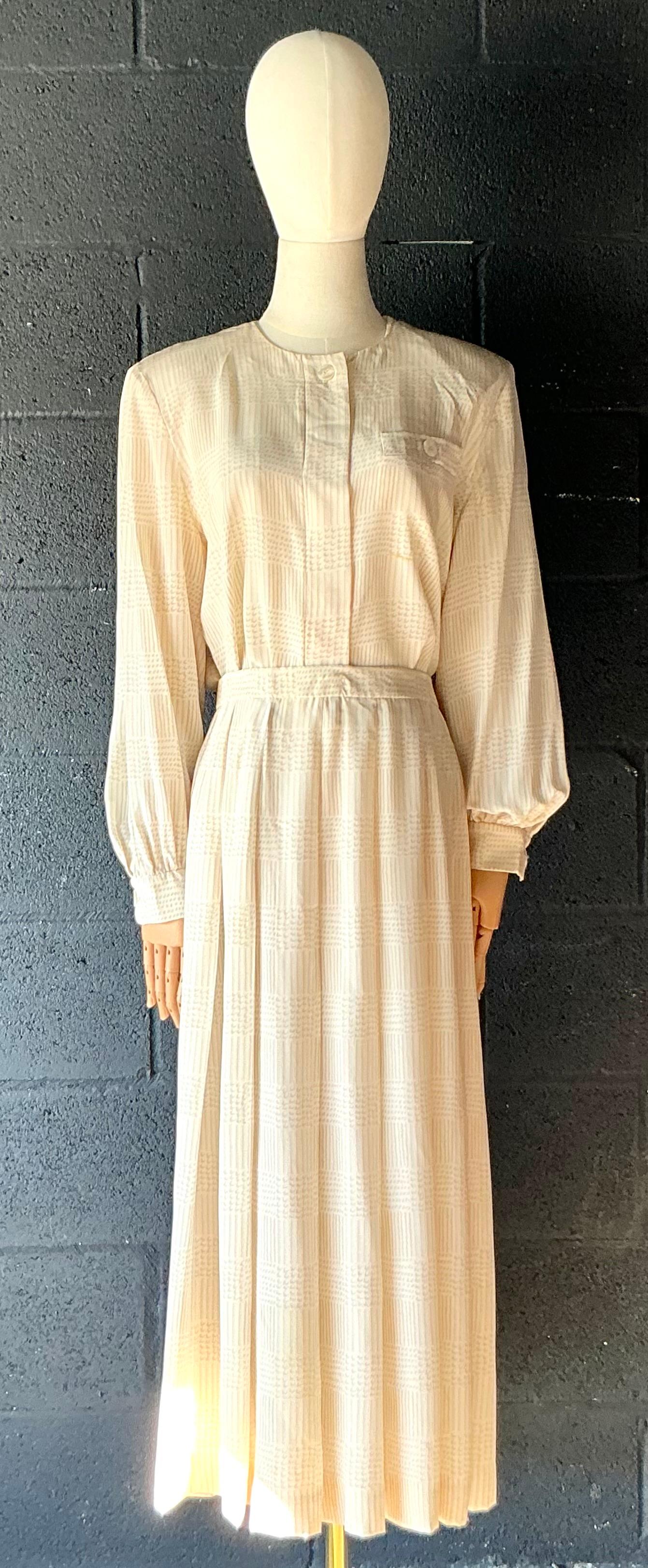 Vintage Gloria Sachs Two Piece Blouse & Skirt Set - Side view