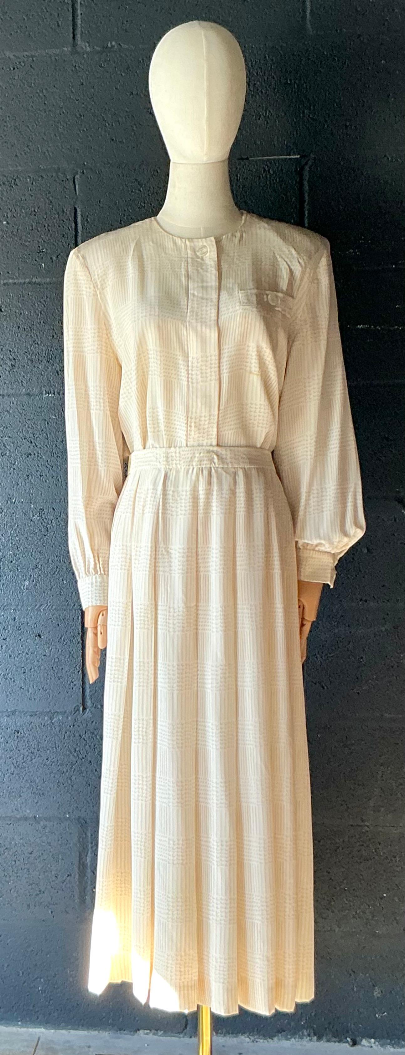 Vintage Gloria Sachs Two Piece Blouse & Skirt Set - Back view