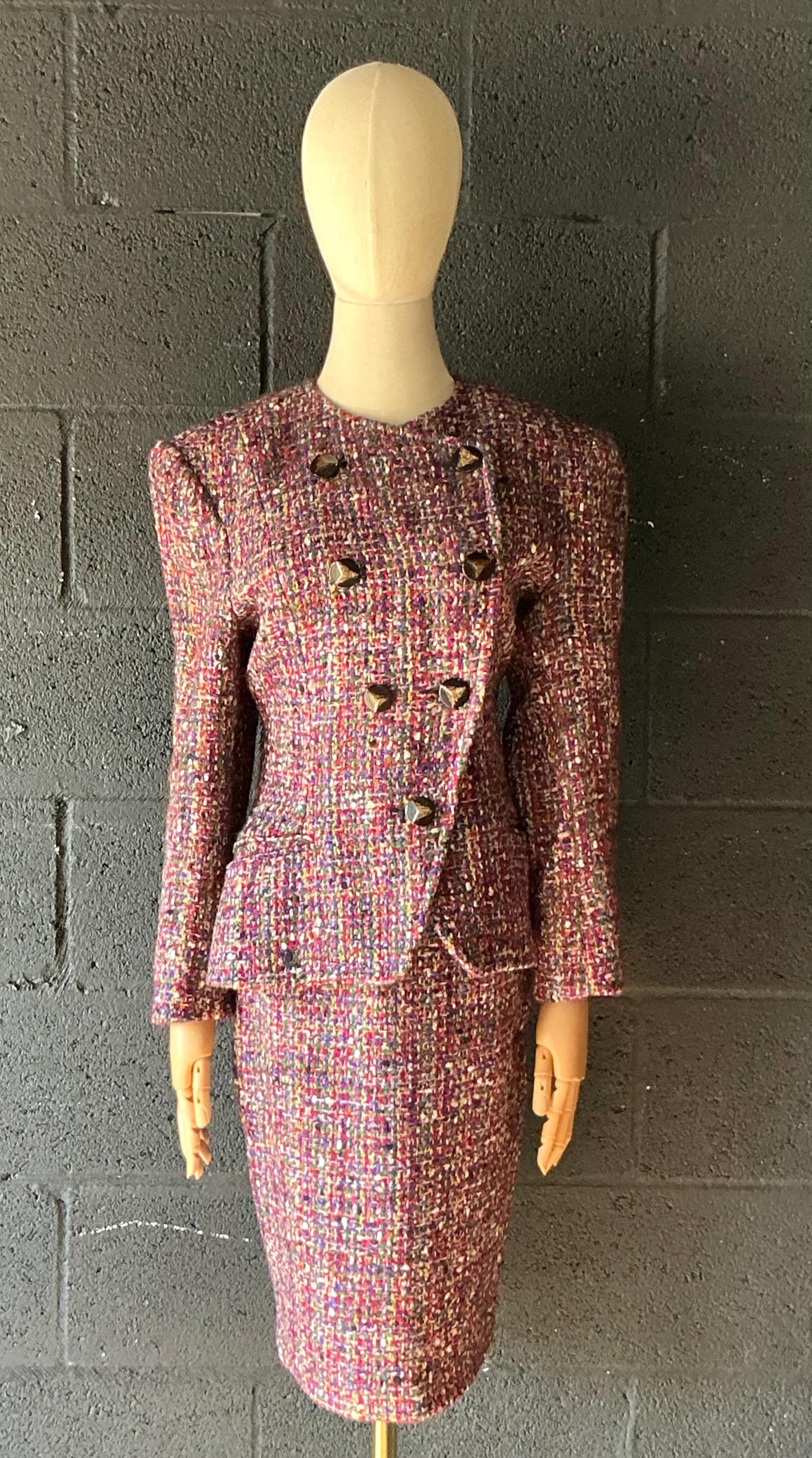 Vintage Guy Laroche Two Piece Blazer & Skirt Suit - Side view