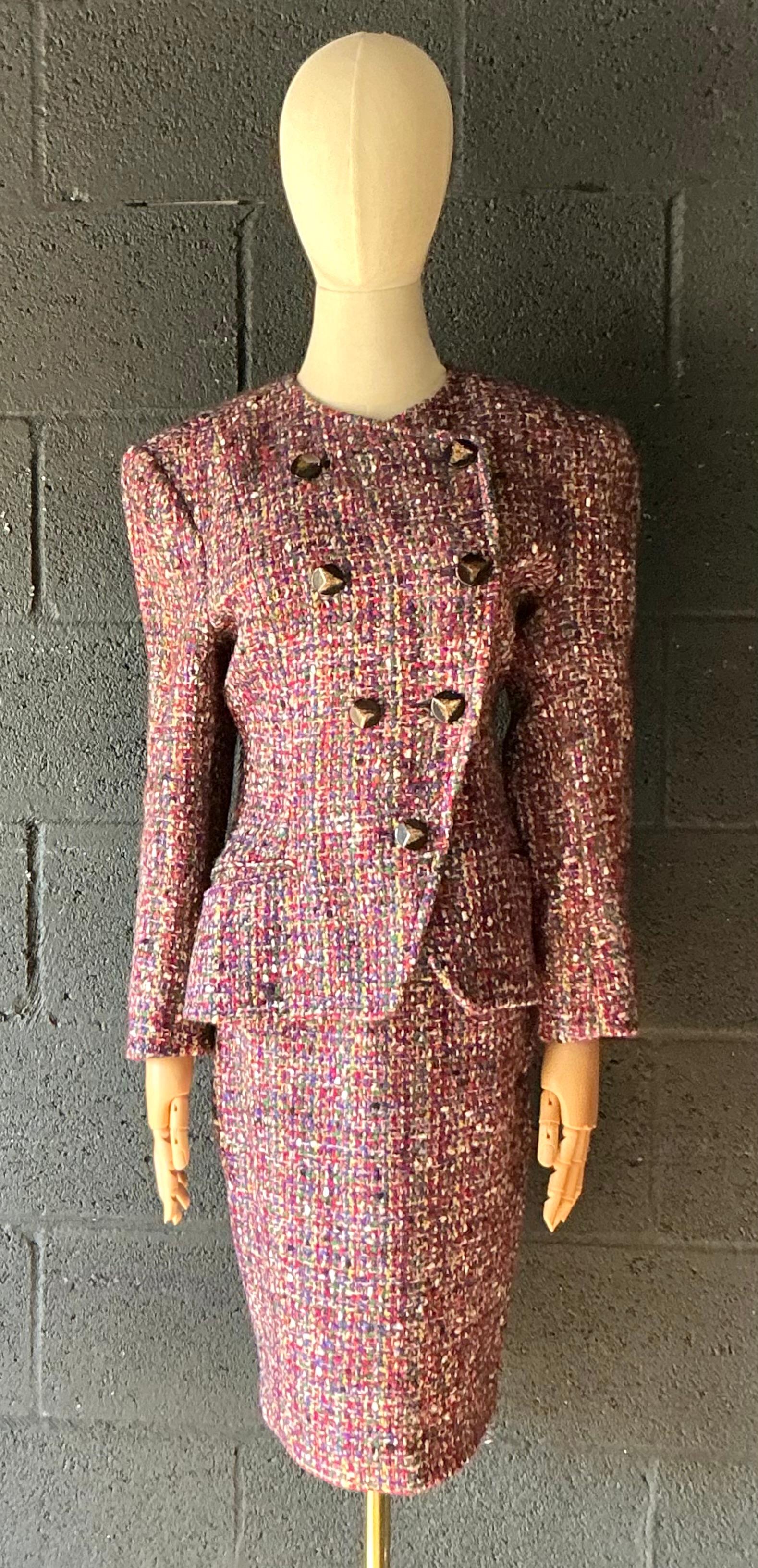 Vintage Guy Laroche Two Piece Blazer & Skirt Suit - Back view