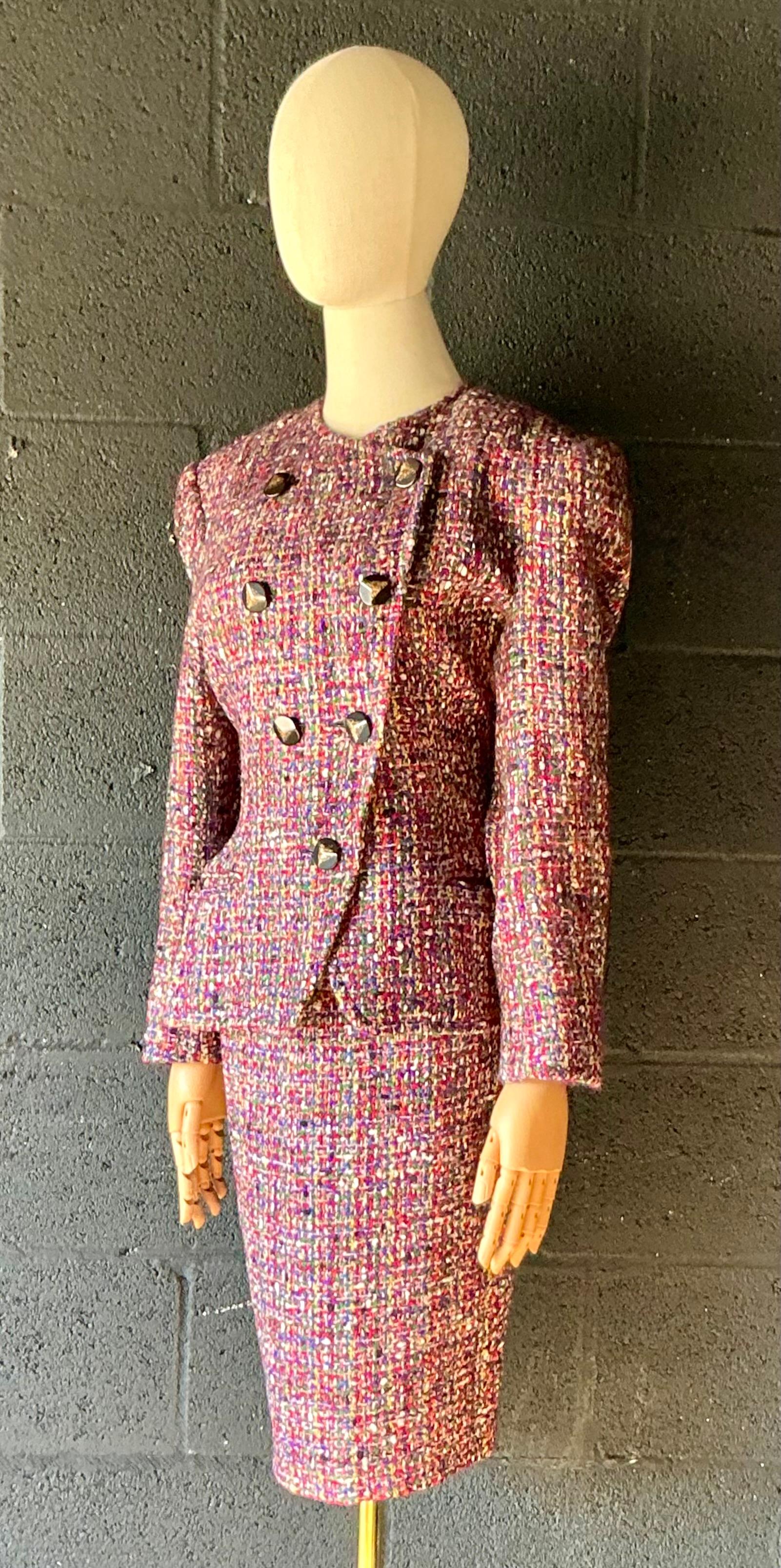 Vintage Guy Laroche Two Piece Blazer & Skirt Suit - Top view
