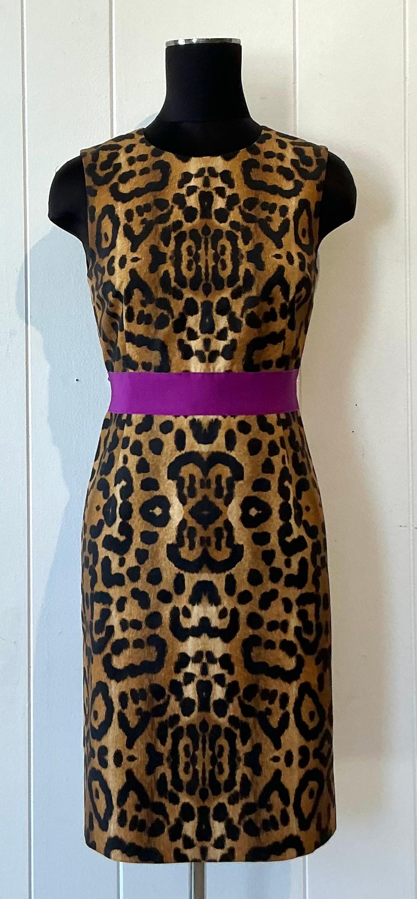 Vintage Boho Giambattista Leopard Dress - Side view