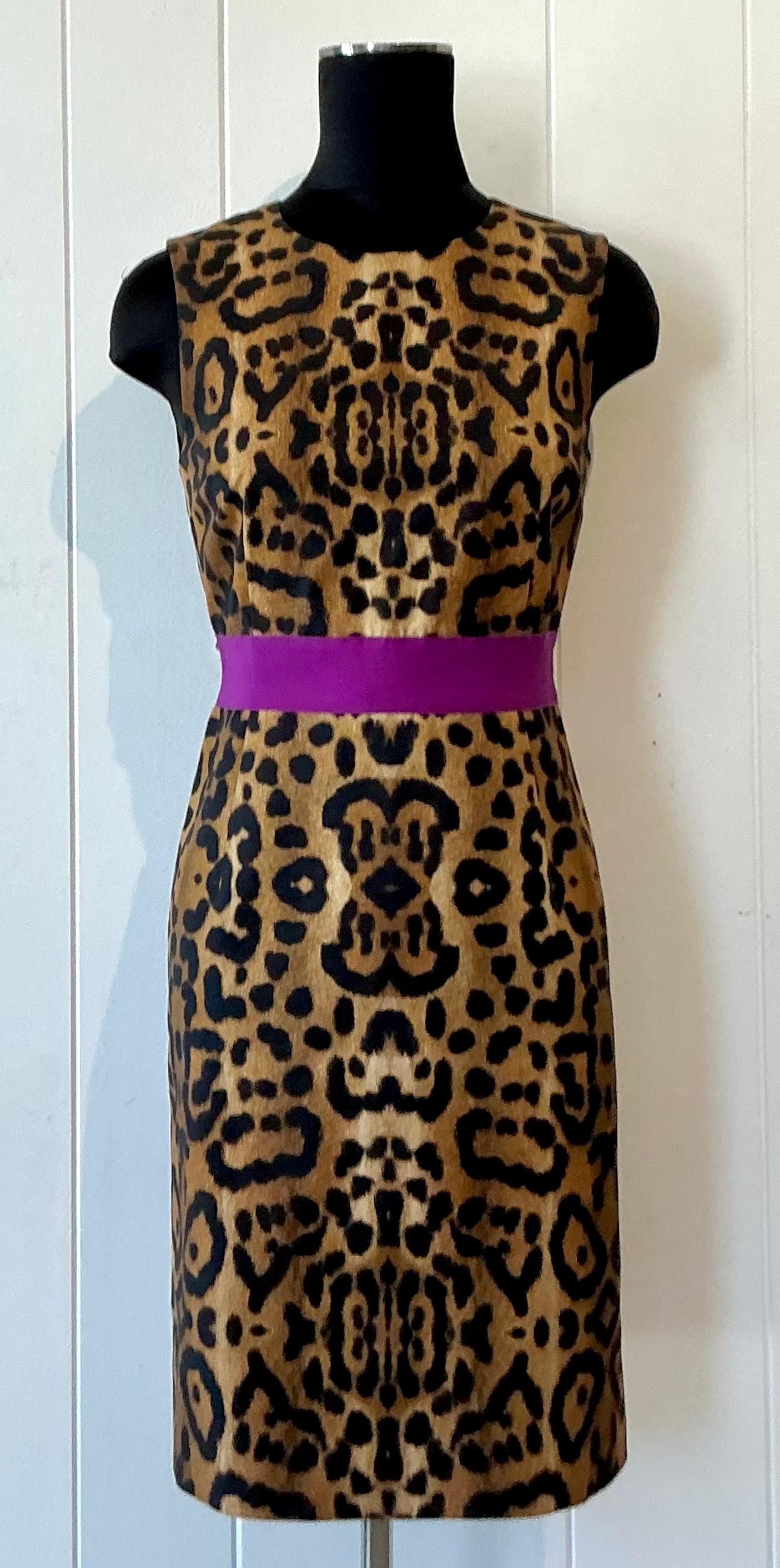 Vintage Boho Giambattista Leopard Dress - Back view