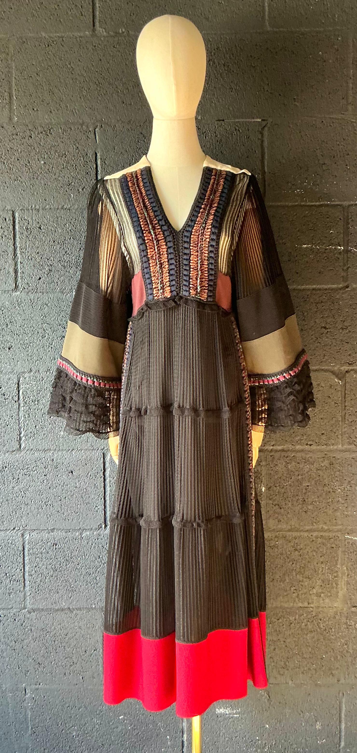 Vintage Boho Valentino Dress - Detail view