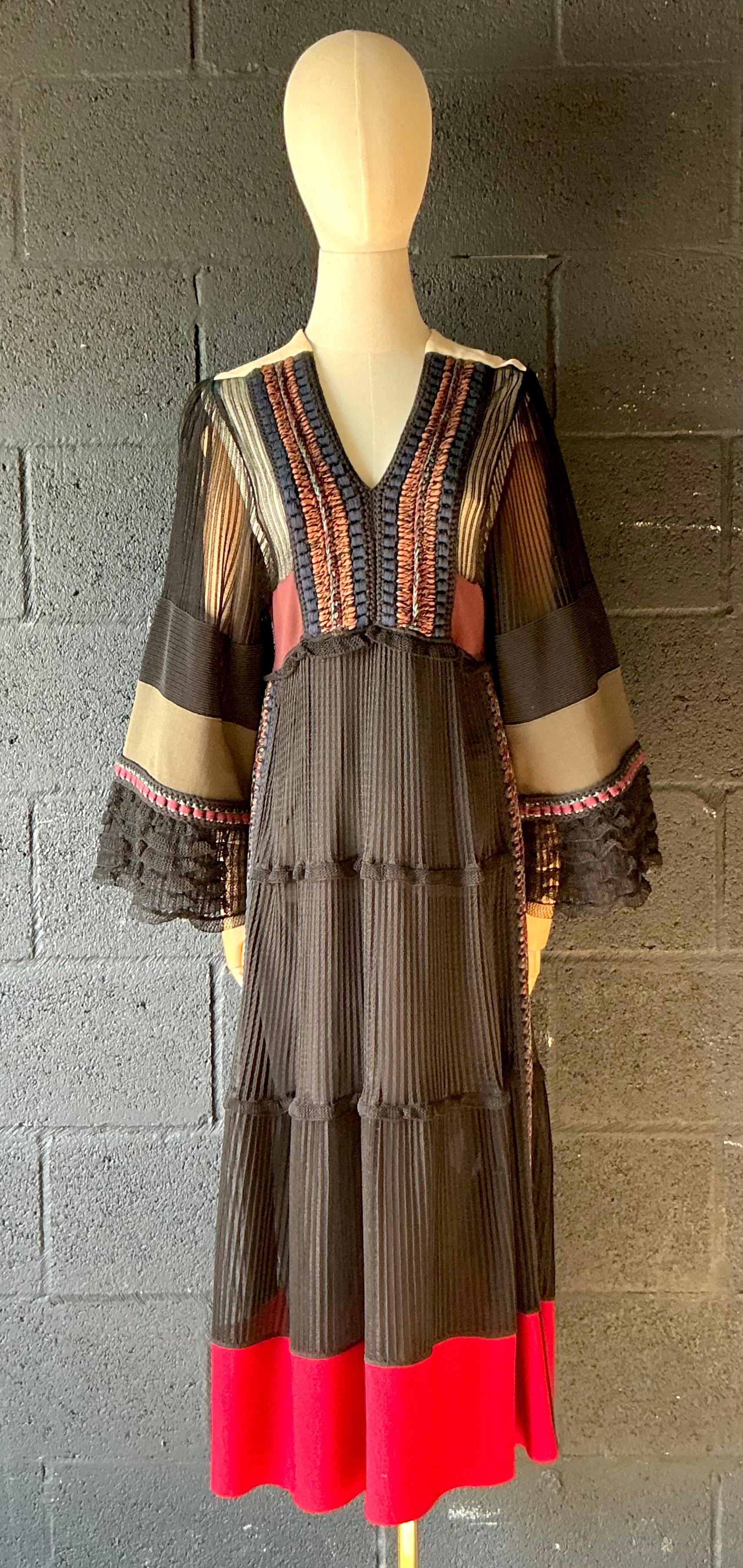Vintage Boho Valentino Dress - Side view