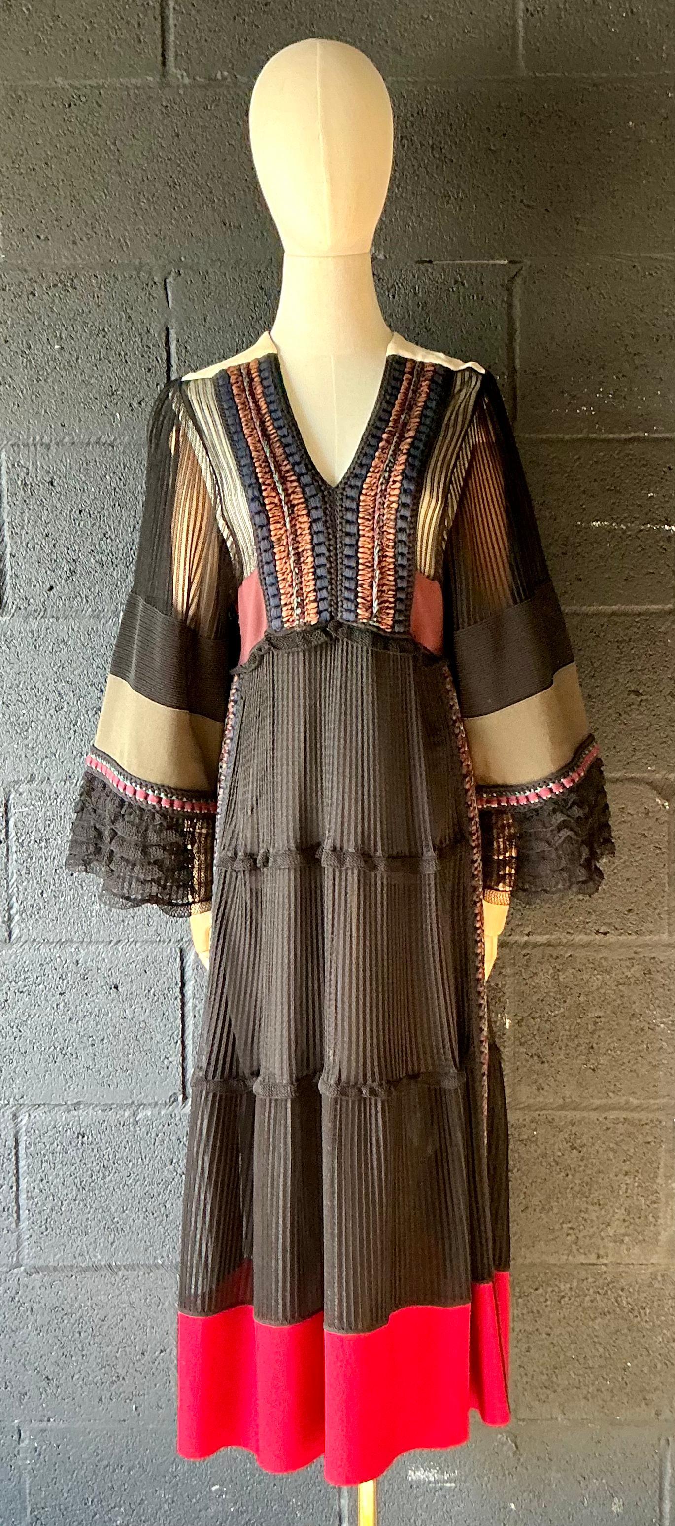 Vintage Boho Valentino Dress - Back view