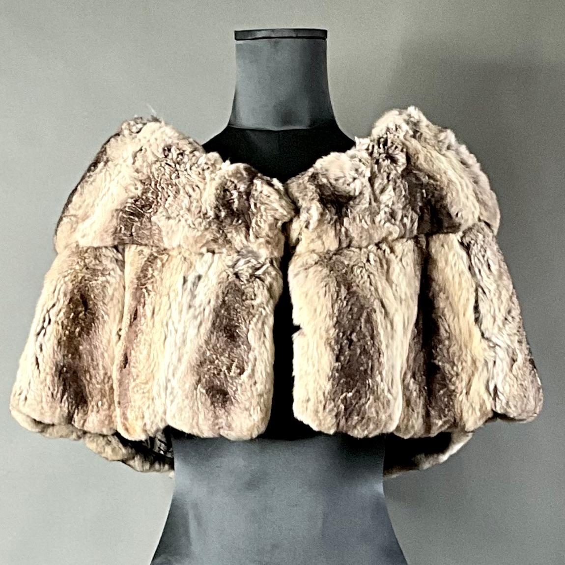 Vintage Furs by Mr. Herman Rabbit Fur Shawl - Side view