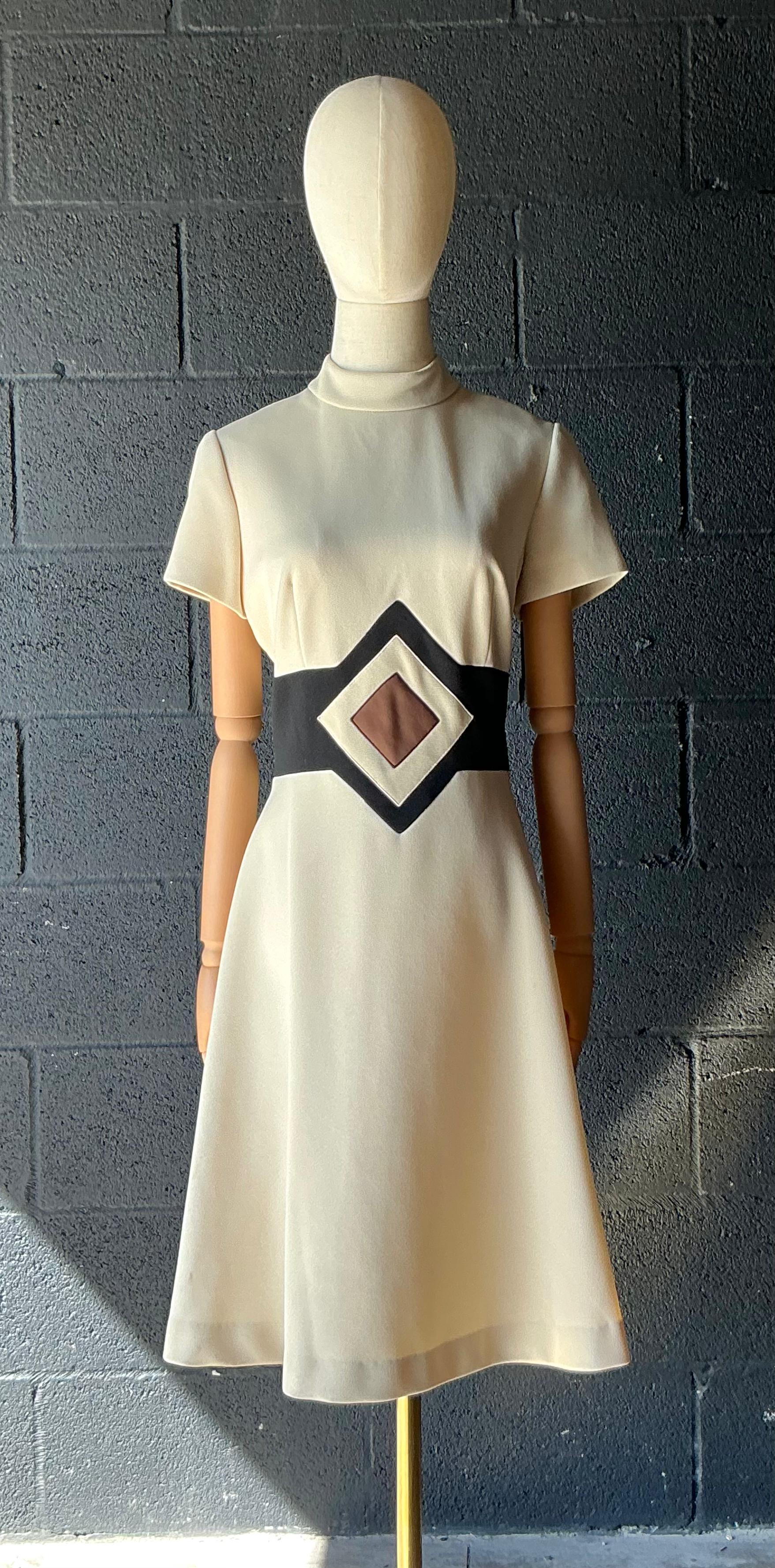 Vintage Alison Ayure Geometric Dress - Detail view