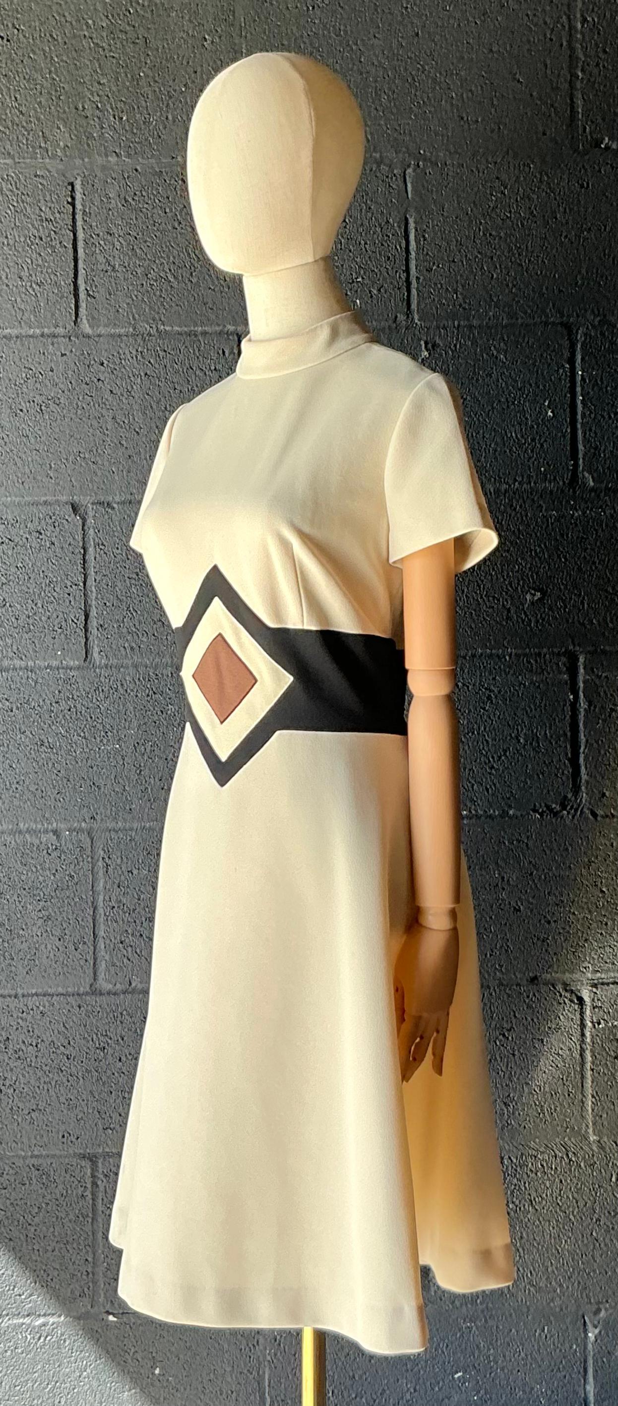 Vintage Alison Ayure Geometric Dress - Side view