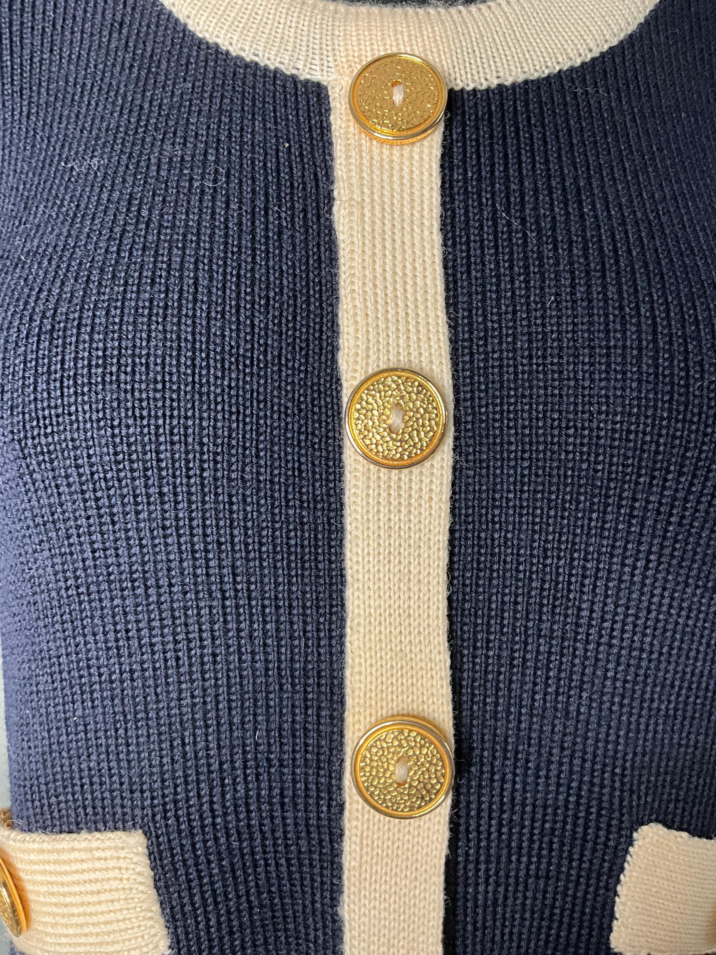 Vintage Givenchy Wool Knit Dress - Back view