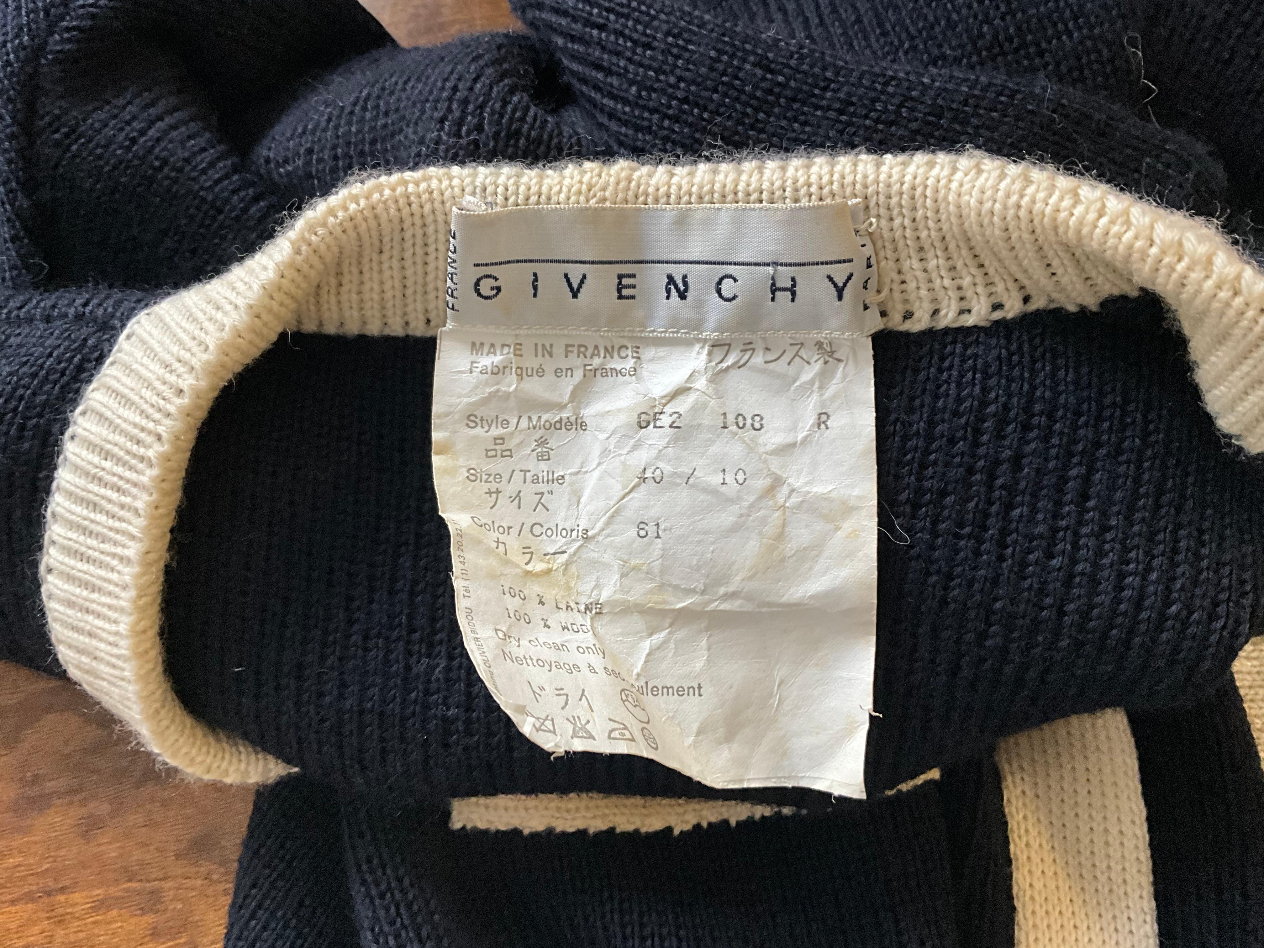 Vintage Givenchy Wool Knit Dress - Top view