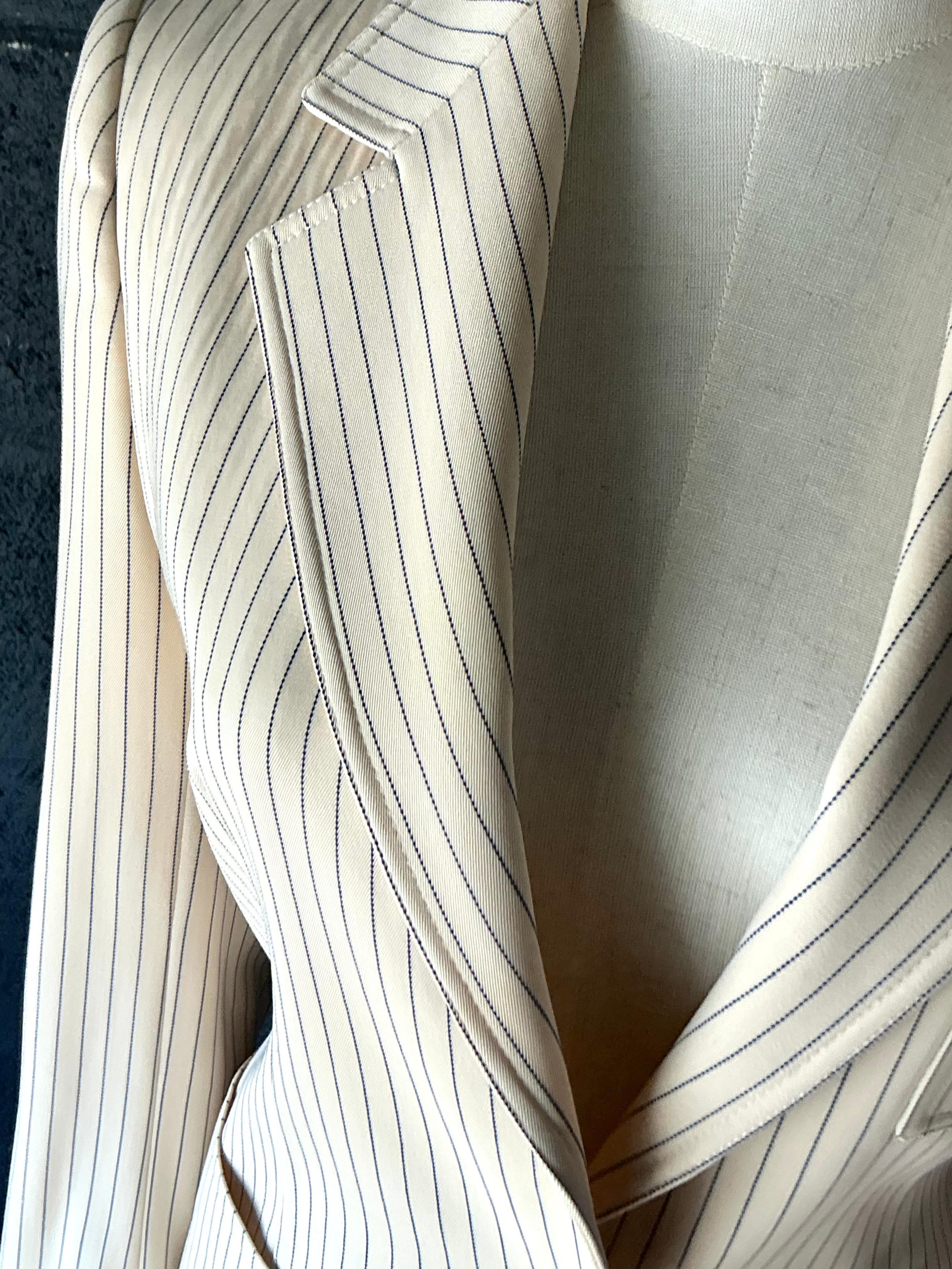 Vintage Givenchy Pinstripe Blazer Set - Top view