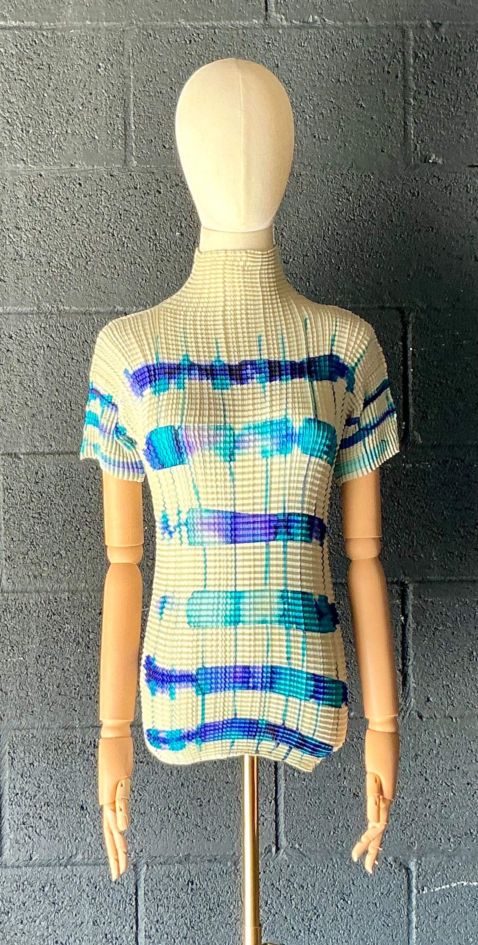 Vintage Issey Miyake Pleats Please Tie Dye T Shirt - Side view