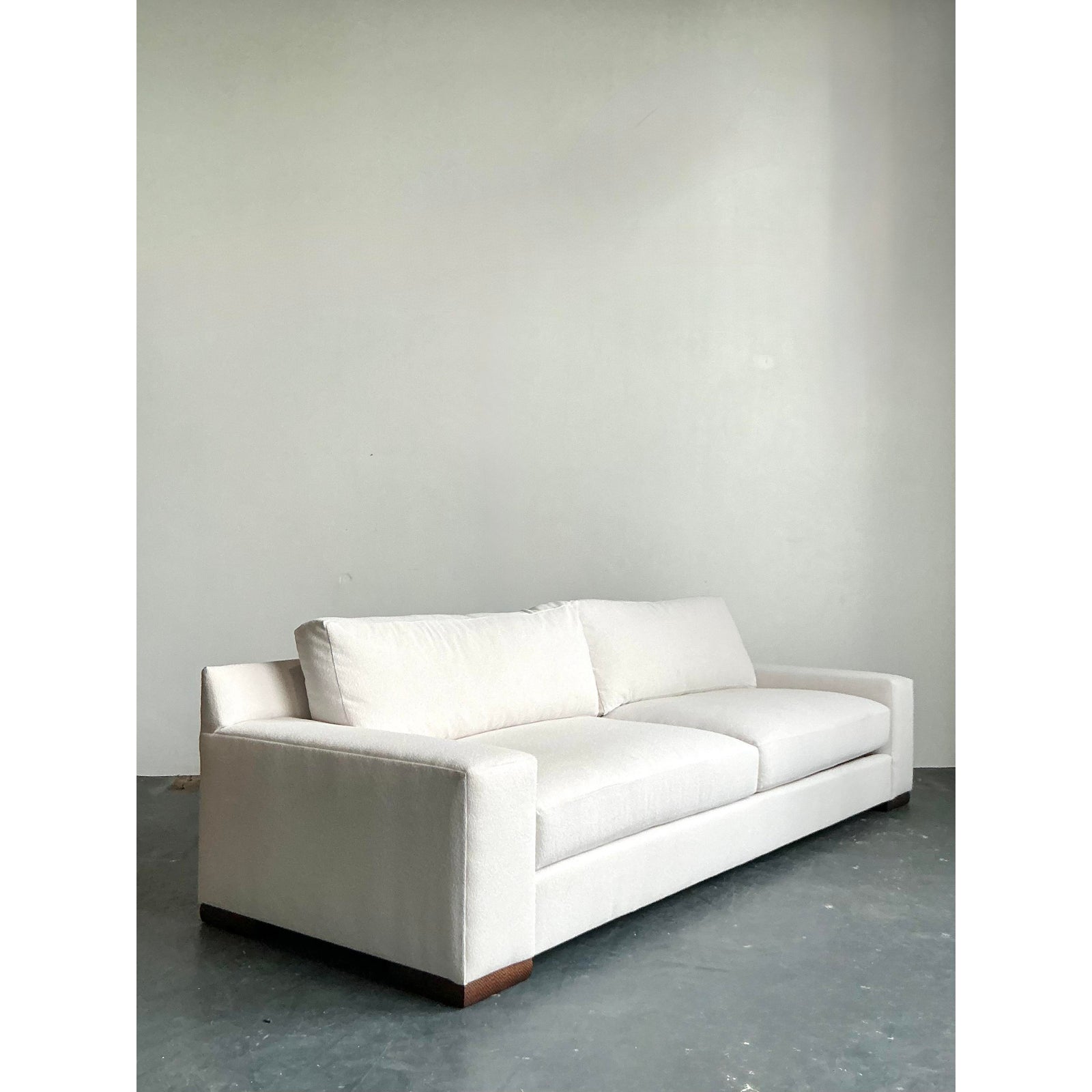 Hickory Chair Vintage Flat Arm Long Sofa - Side view