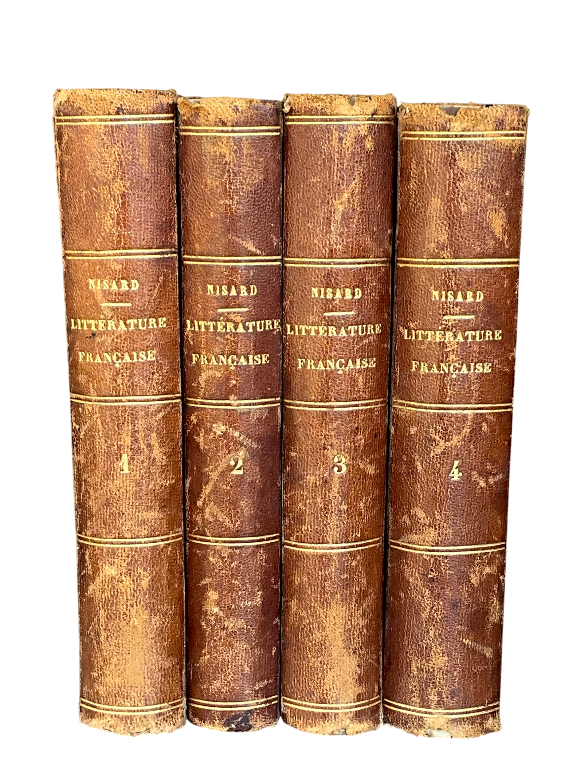 Histoire de la Littérature Française by Désiré Nisard- Set of 4 - Detail view