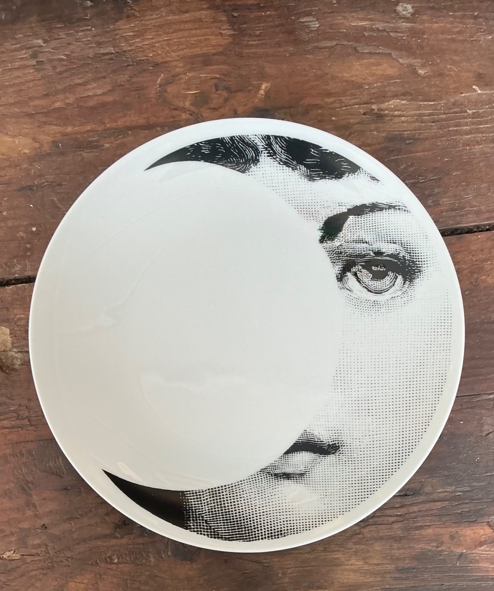 Fornasetti Italian Tema e Variazioni Plate - Side view