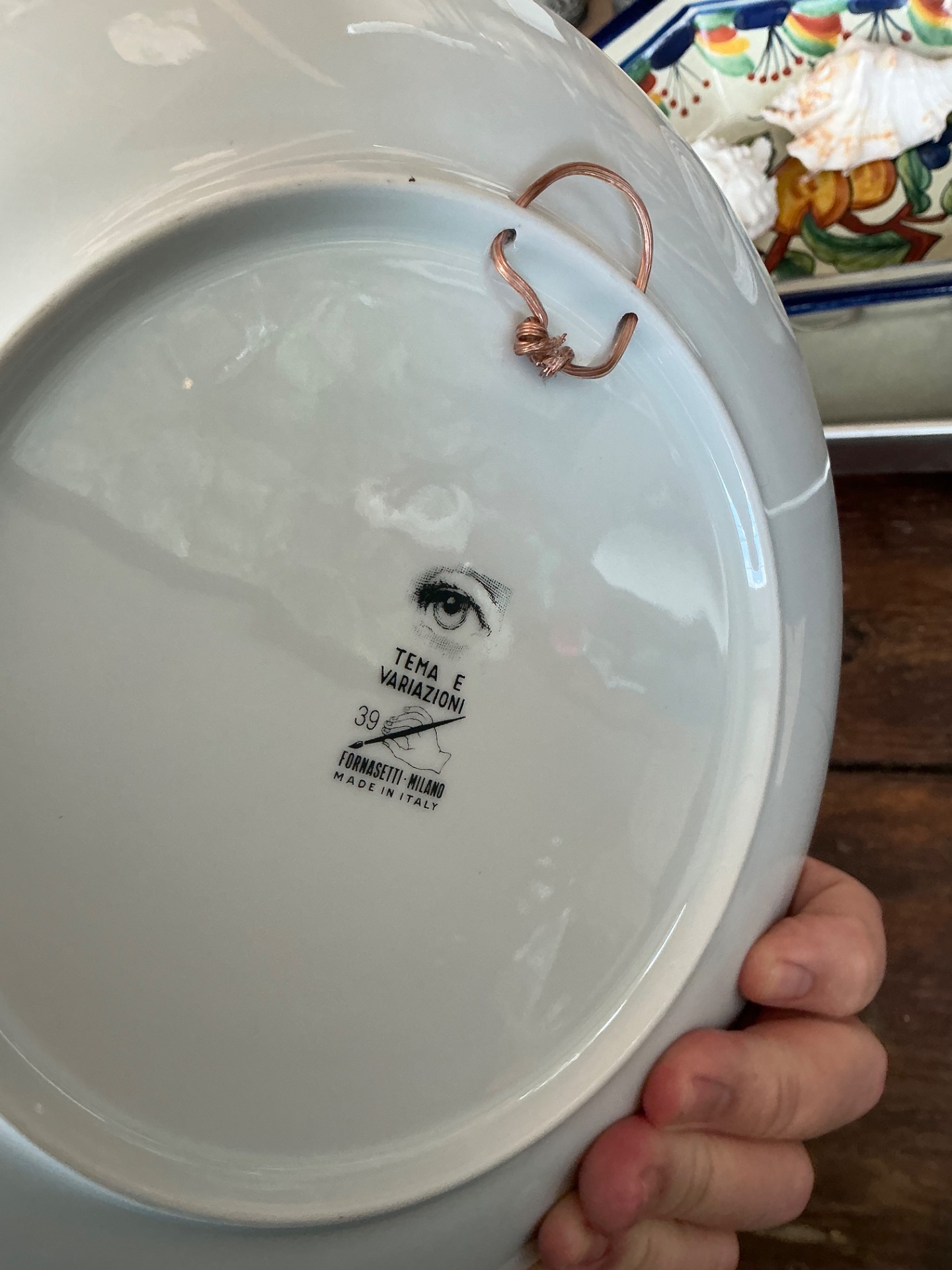 Fornasetti Italian Tema e Variazioni Plate - Top view