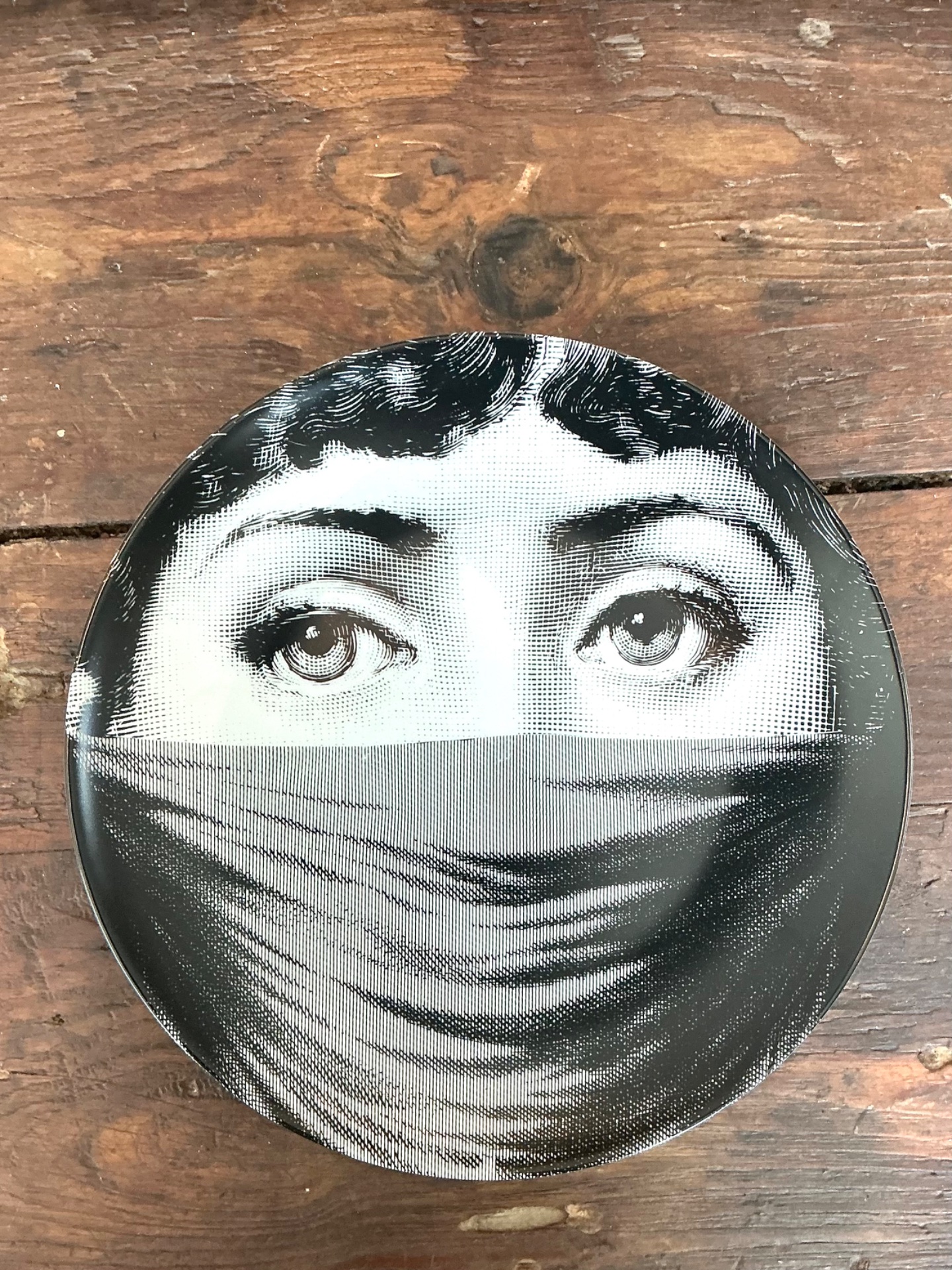 Fornasetti Italian Tema e Variazioni Plate - Side view