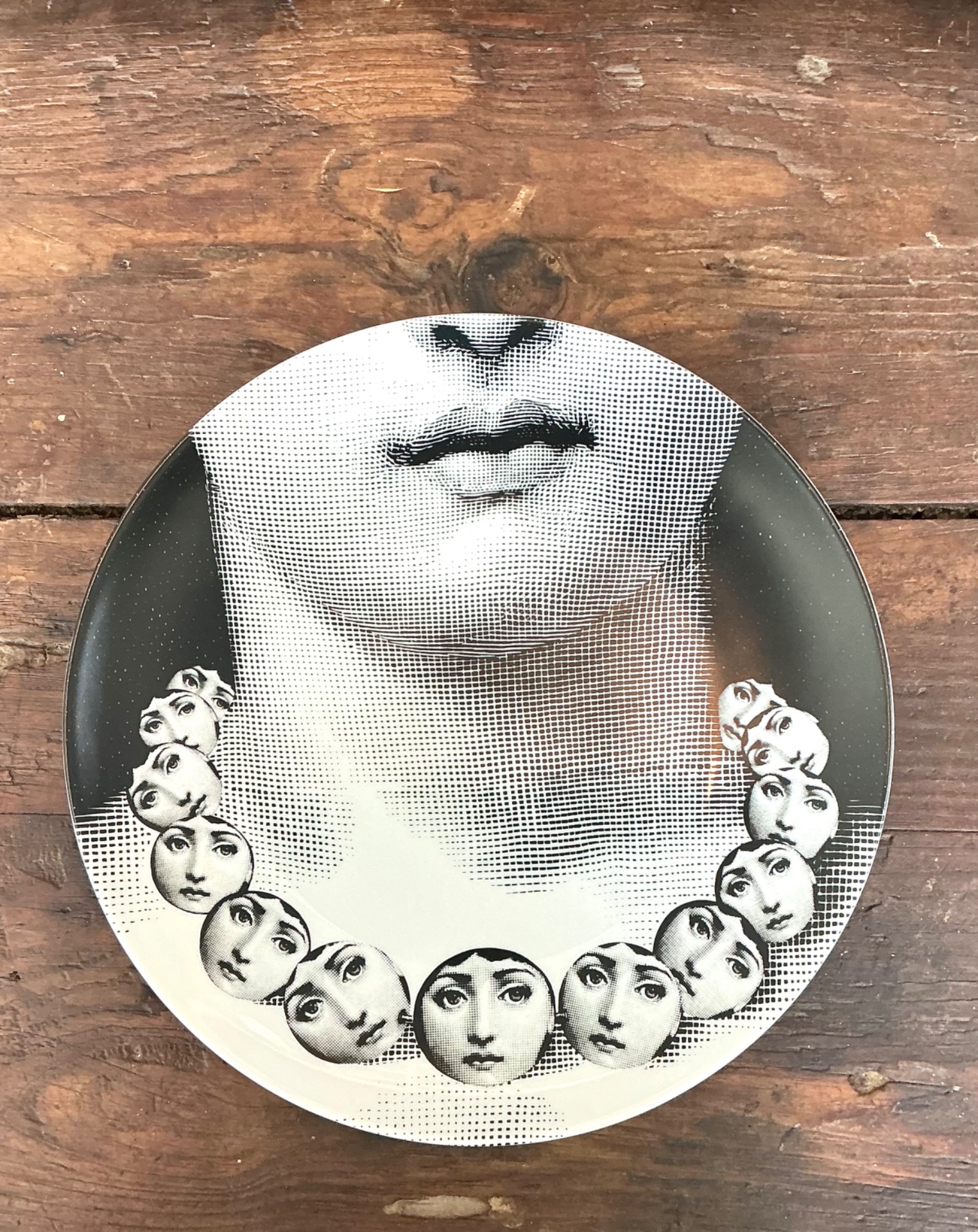 Fornasetti Italian Tema e Variazioni Plate - Side view