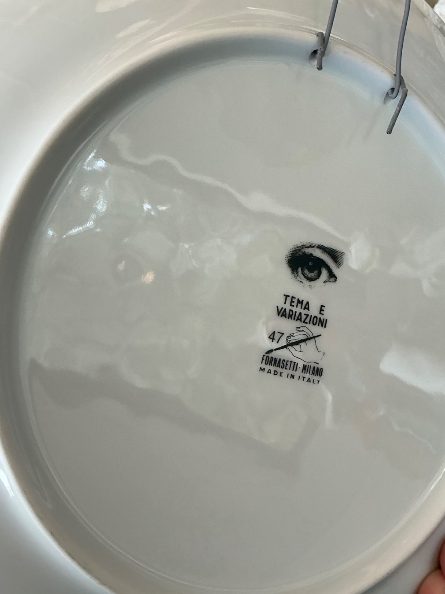 Fornasetti Italian Tema e Variazioni Plate - Top view