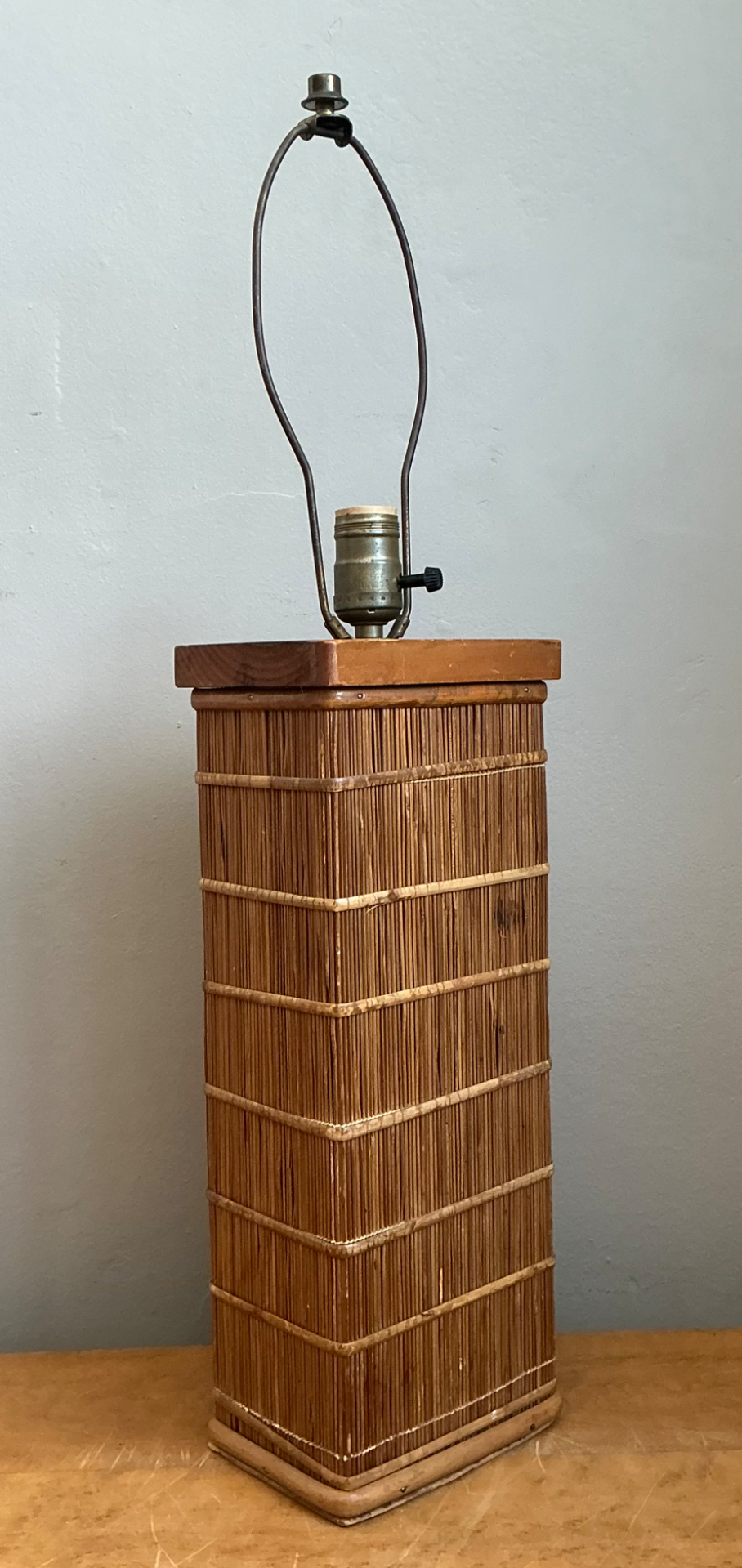 Vintage Rattan Table Lamp - Top view
