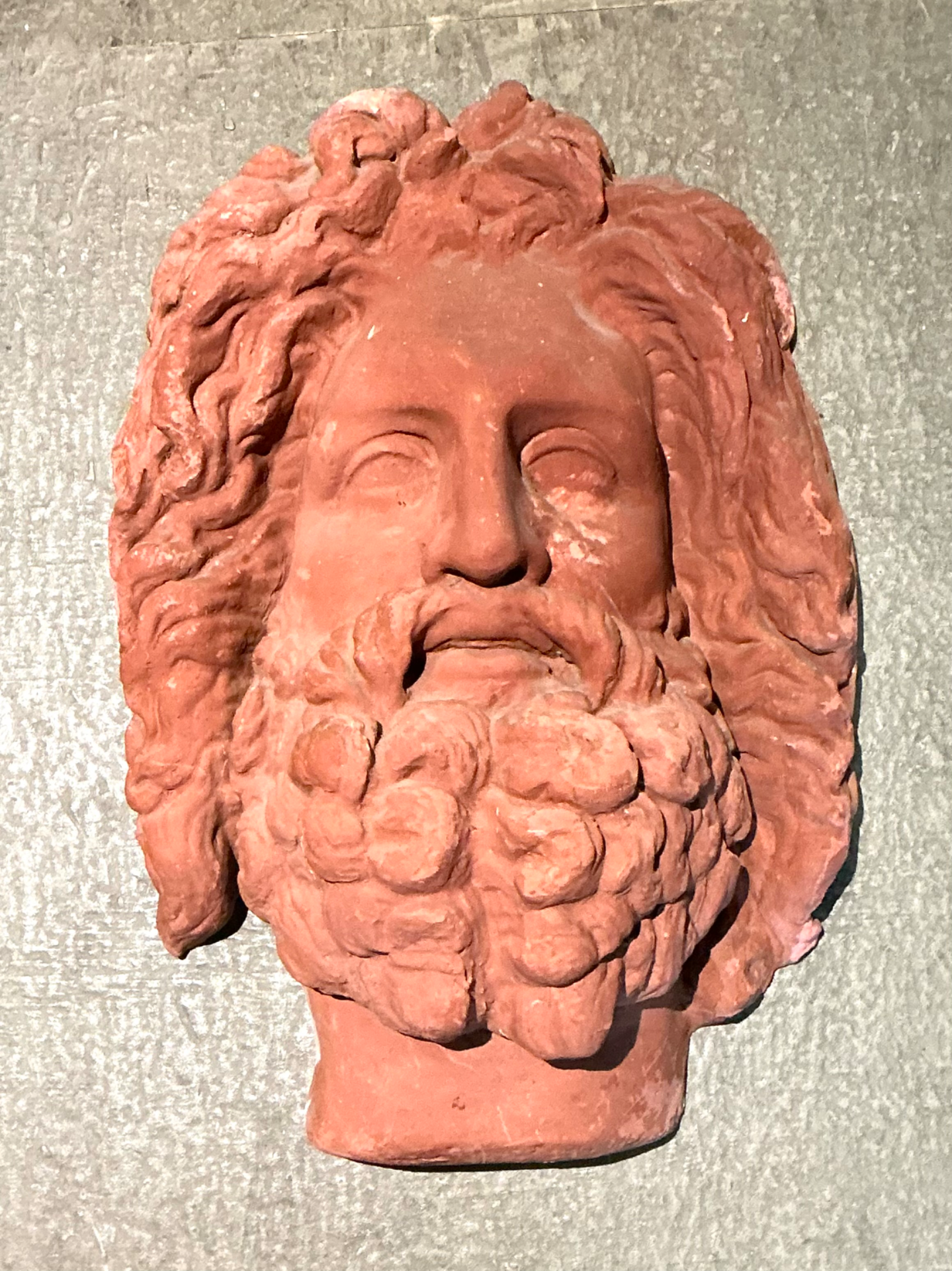 Vintage Terracotta Wall Sculpture - Side view