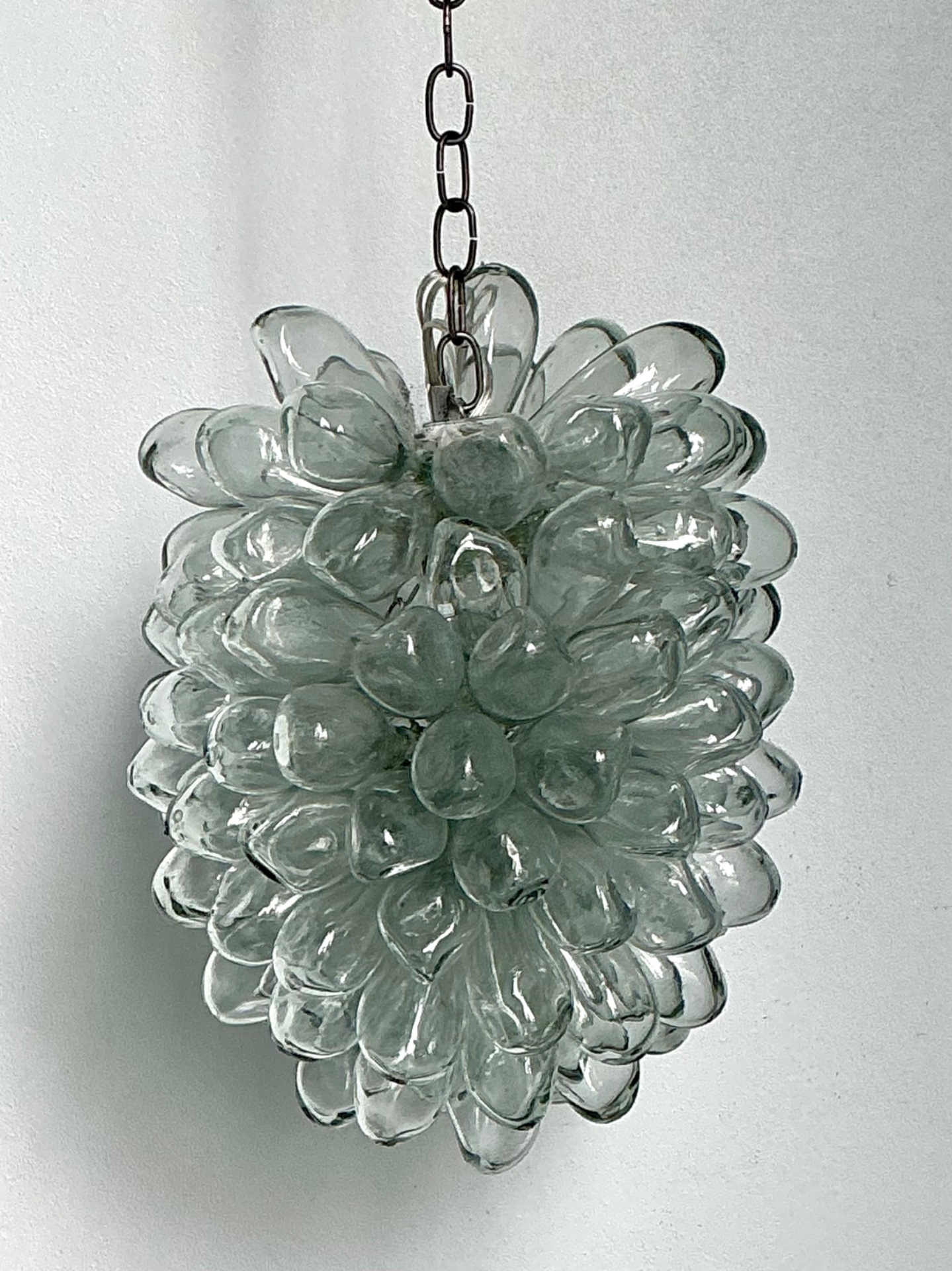 Vintage Italian Glass Cluster Light Fixture - Back view