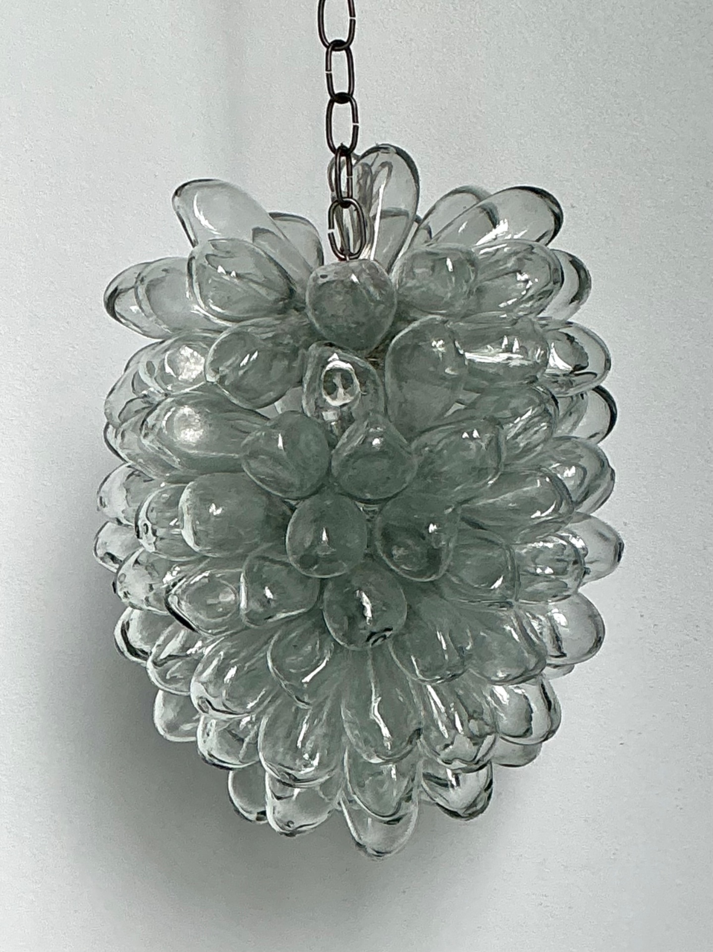 Vintage Italian Glass Cluster Light Fixture - Side view