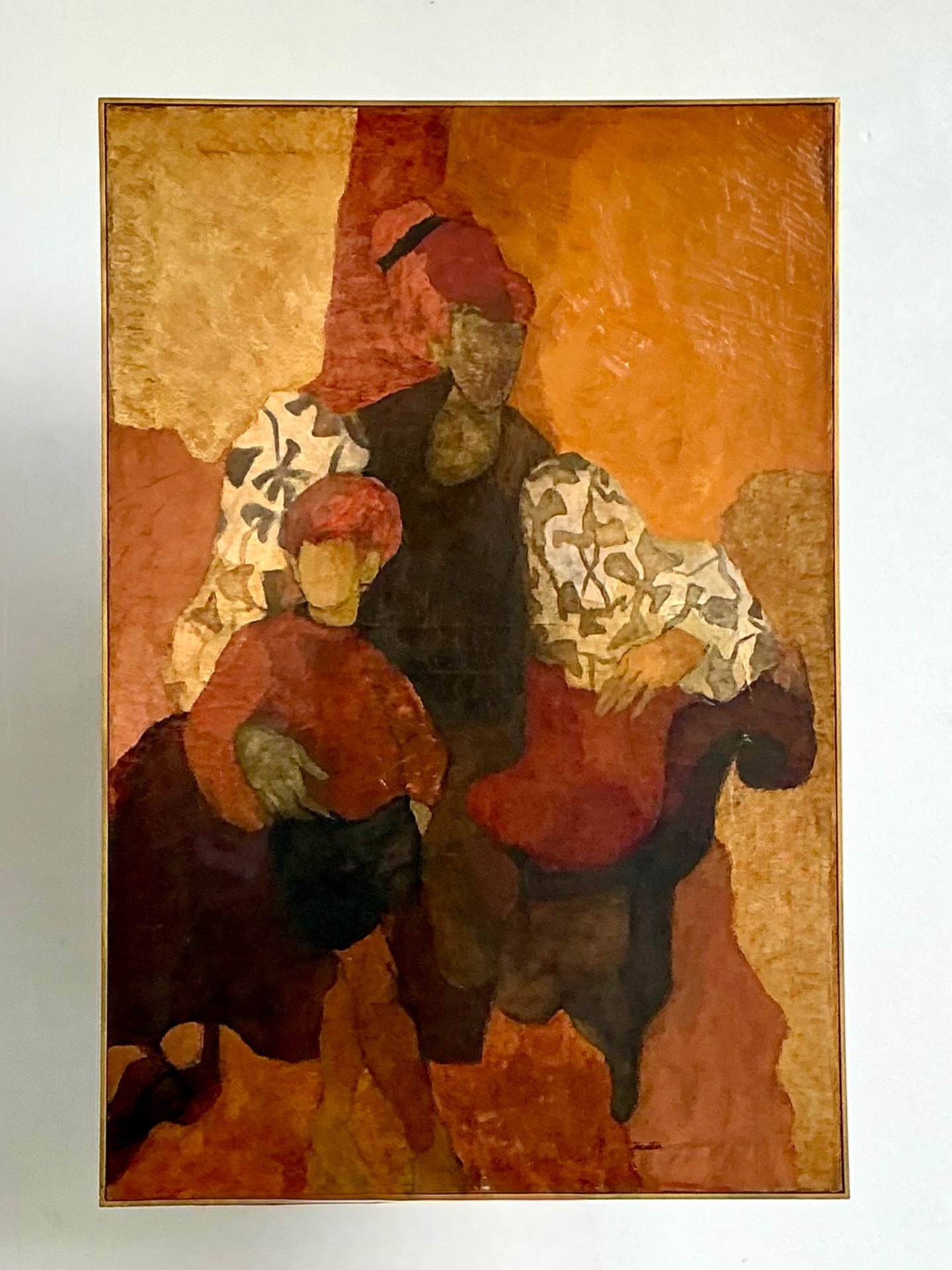 Vintage Abstract Figurative Painting - Top view
