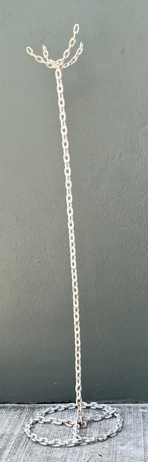 Vintage Chain Link Coat Rack - Detail view