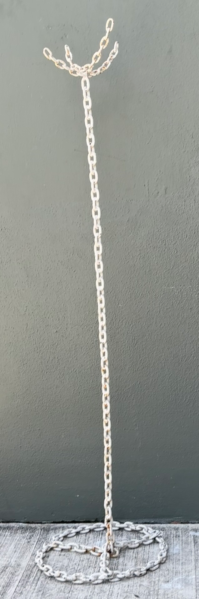 Vintage Chain Link Coat Rack - Top view