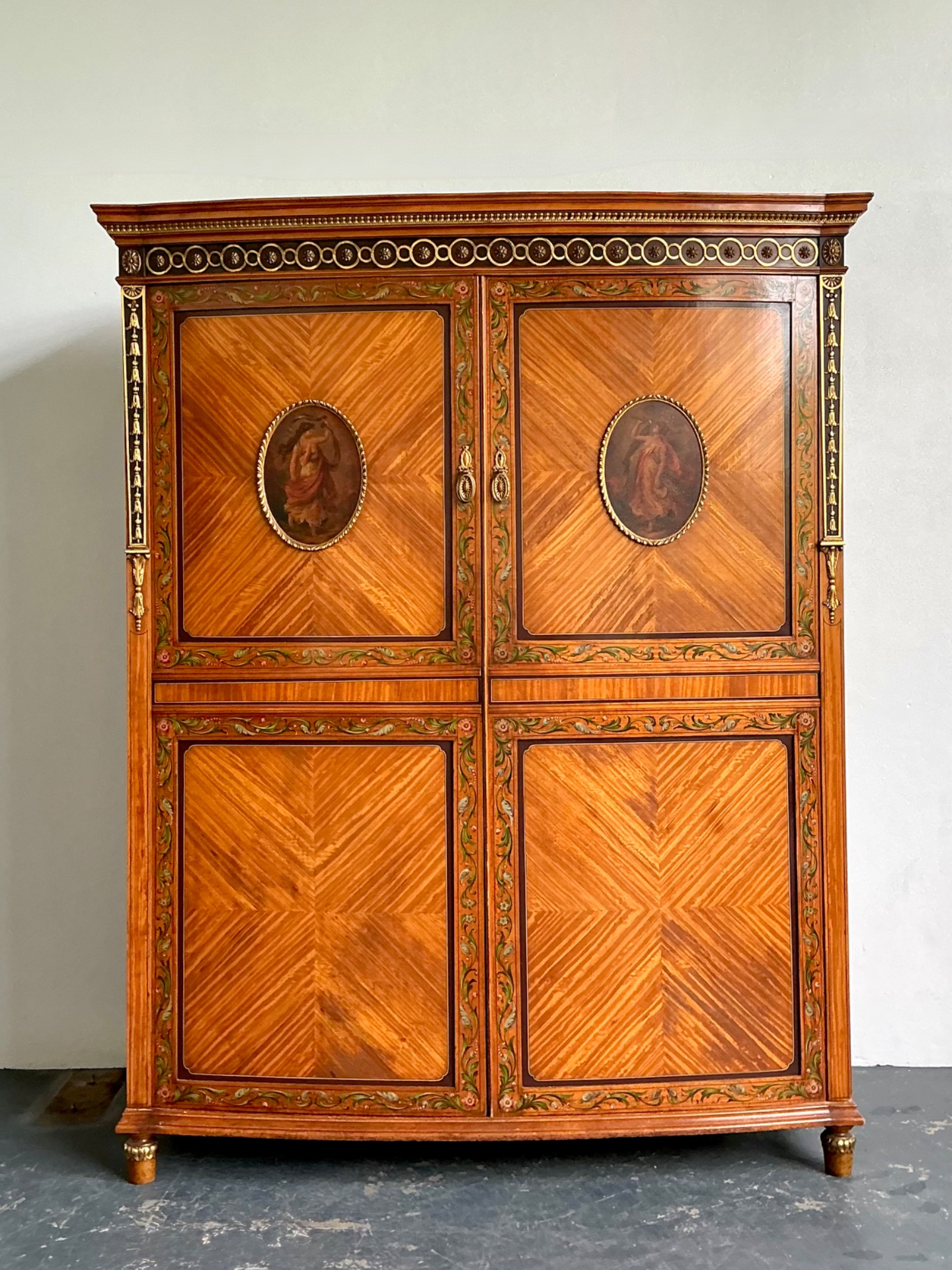 Antique Italian Neoclassical Style Armoire - Top view