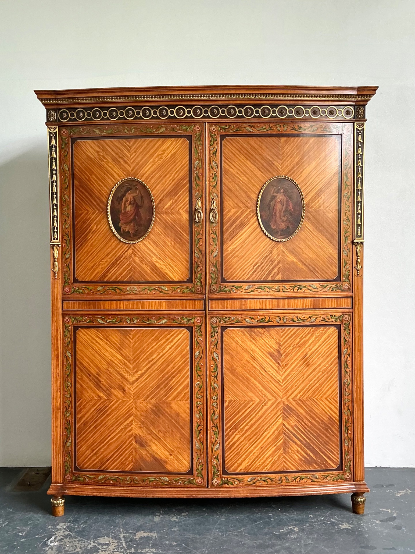 Antique Italian Neoclassical Style Armoire - Side view
