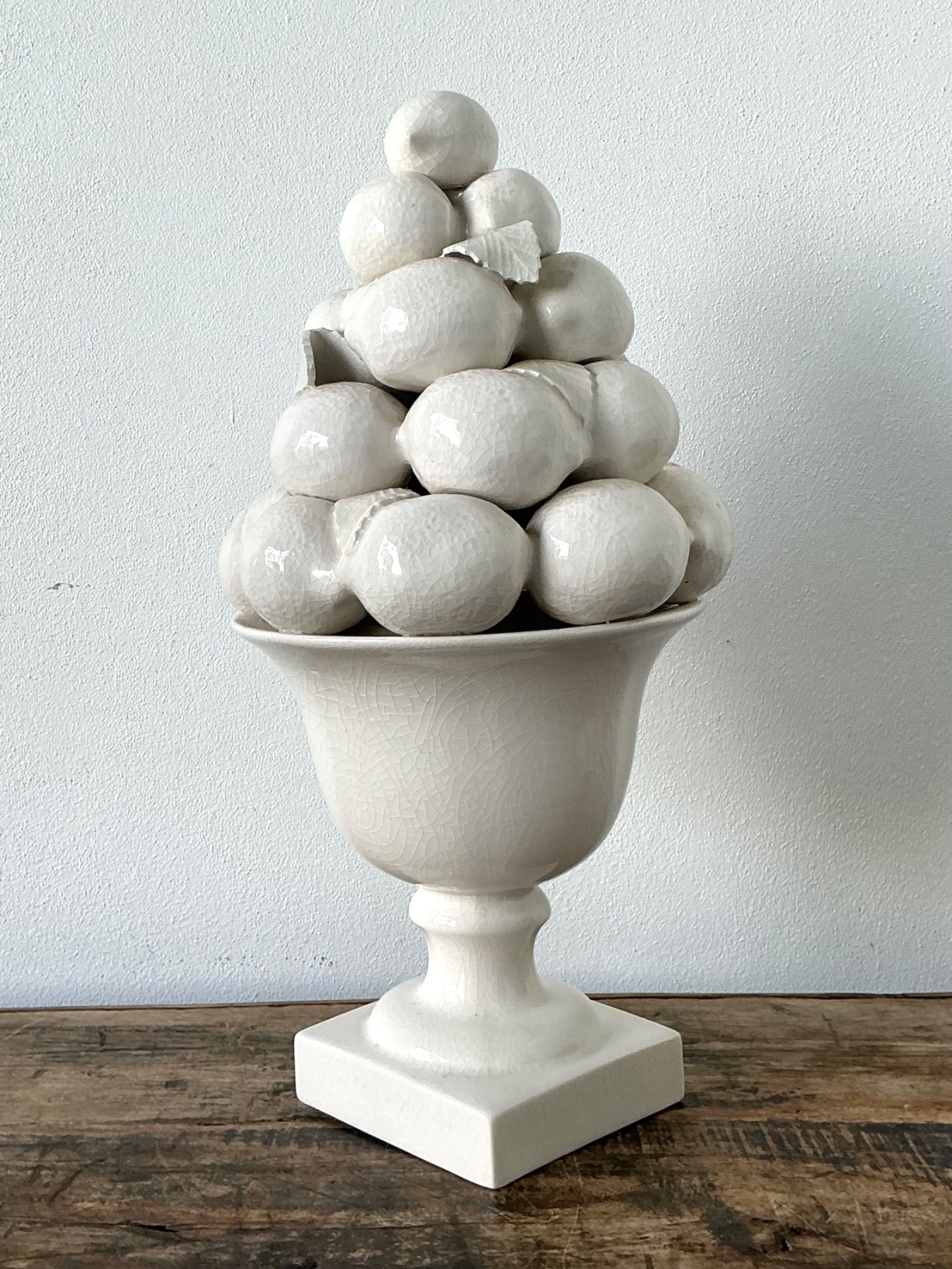 Vintage Ceramic Lemon Topiary - Back view