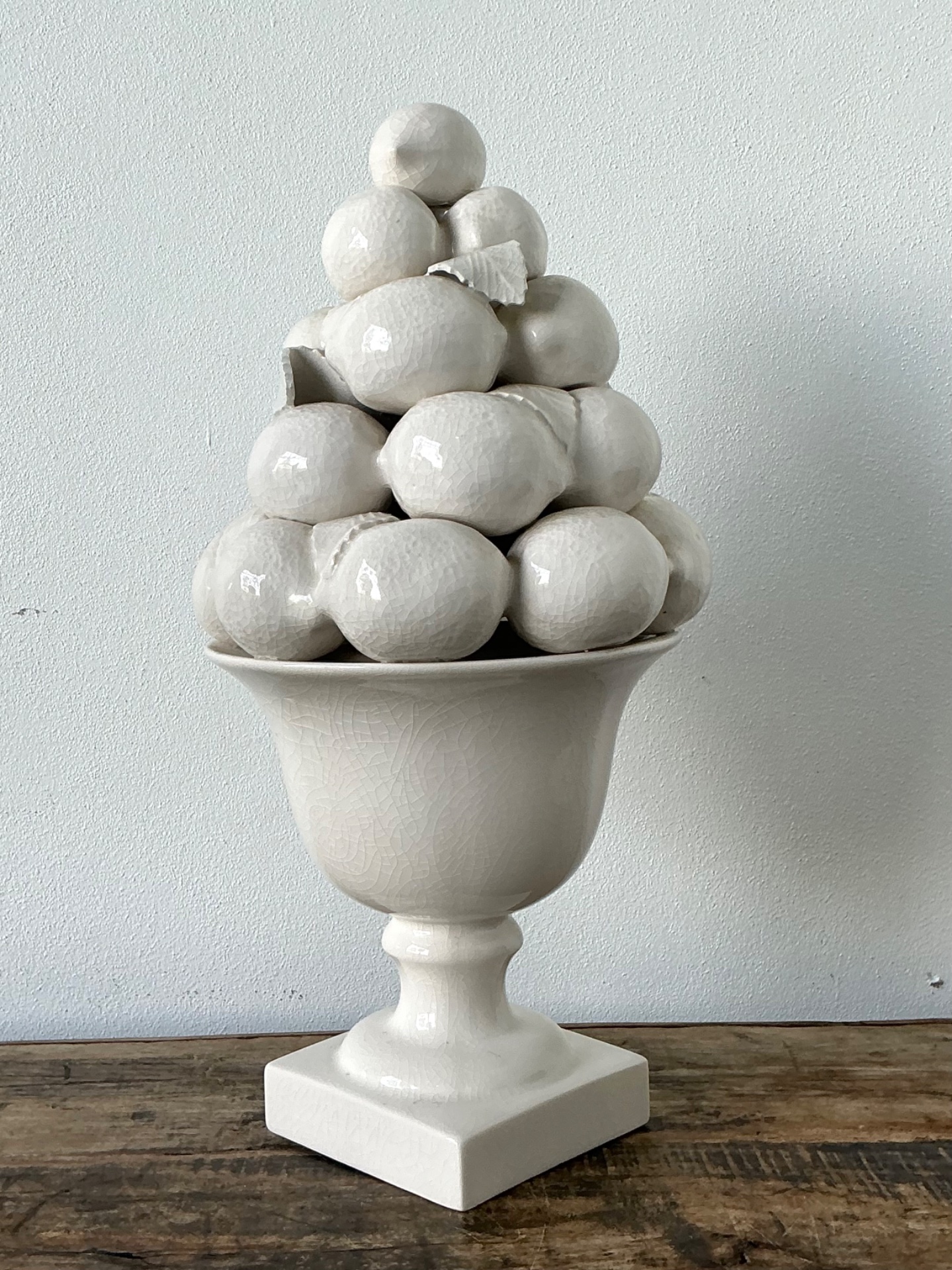 Vintage Ceramic Lemon Topiary - Top view