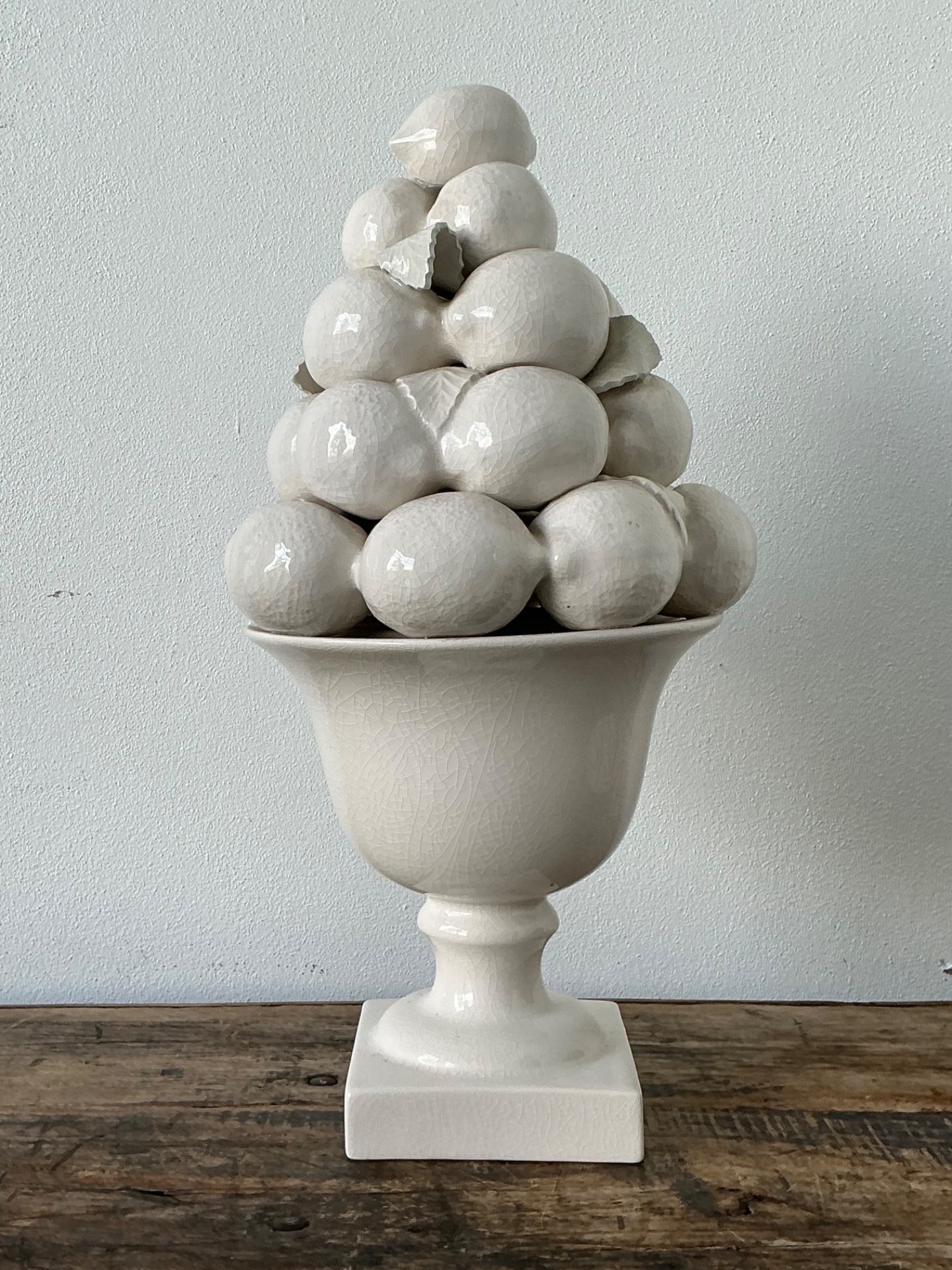 Vintage Ceramic Lemon Topiary - Side view