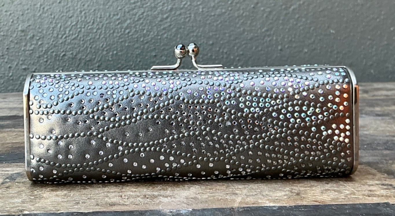 Vintage Judith Leiber Crystal Embellished Clutch - Top view