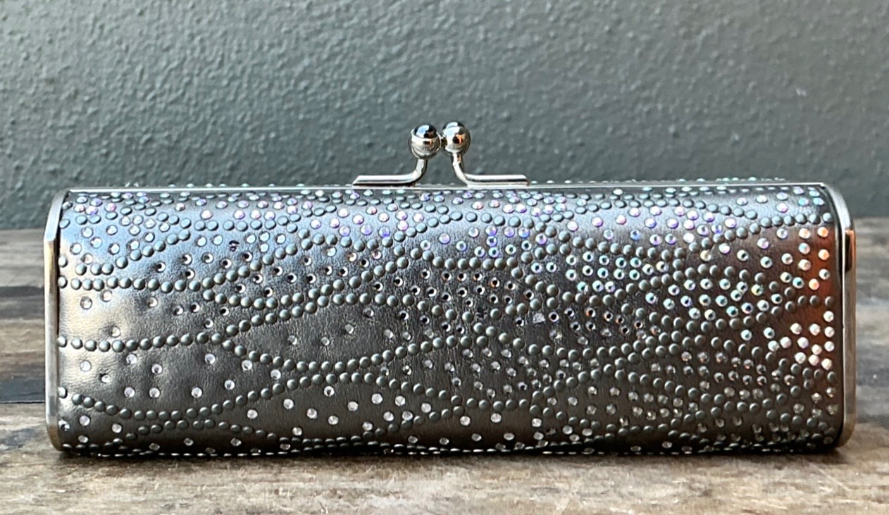 Vintage Judith Leiber Crystal Embellished Clutch - Side view
