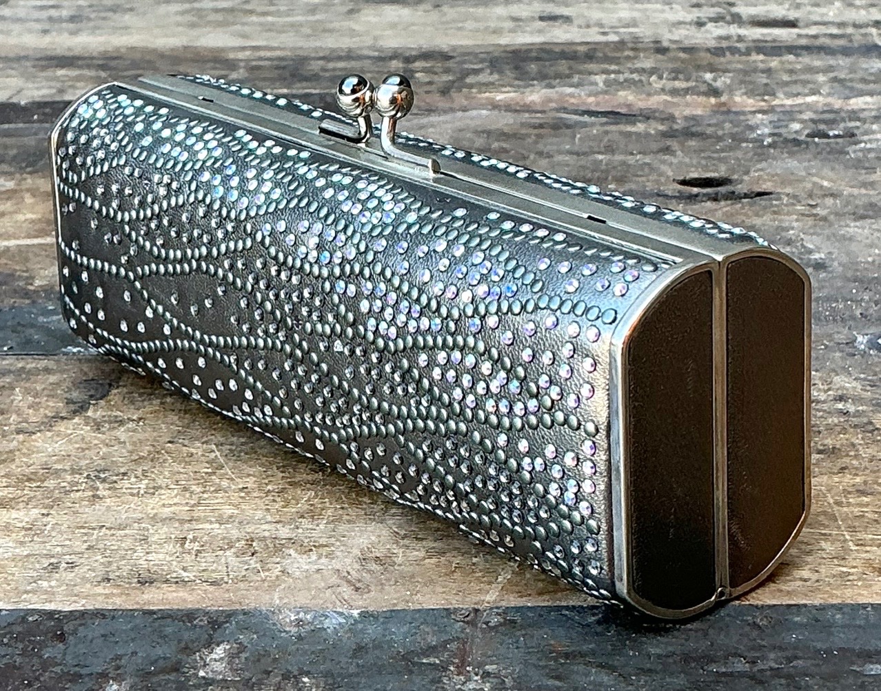 Vintage Judith Leiber Crystal Embellished Clutch - Back view