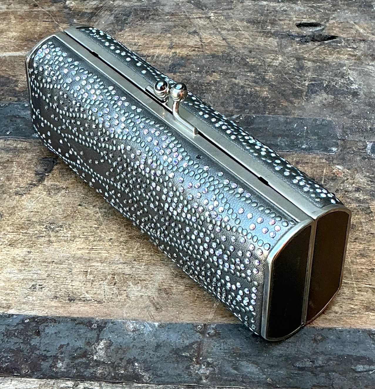 Vintage Judith Leiber Crystal Embellished Clutch - Detail view