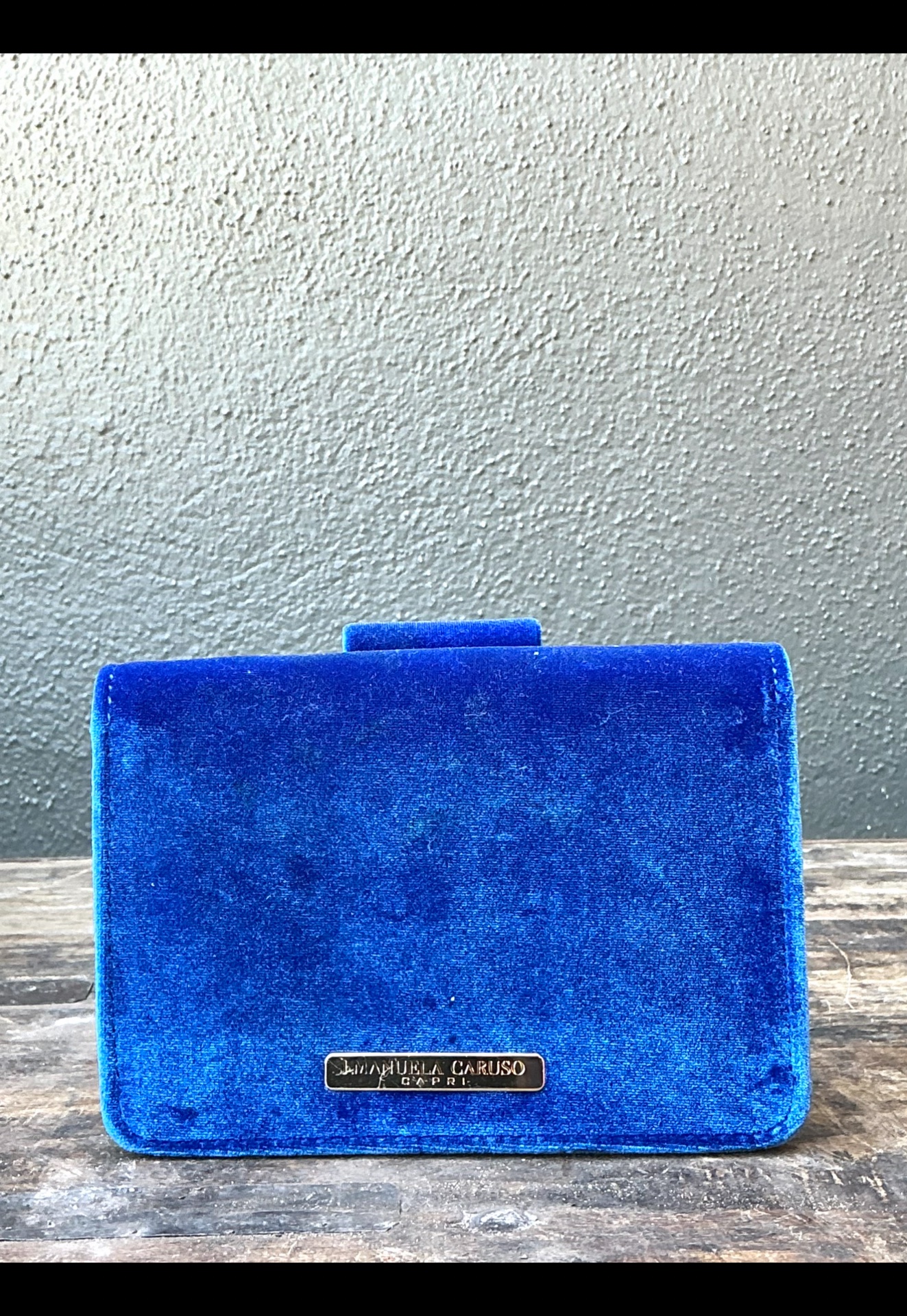 Vintage Diamond Buckle Velvet Evening Bag - Detail view