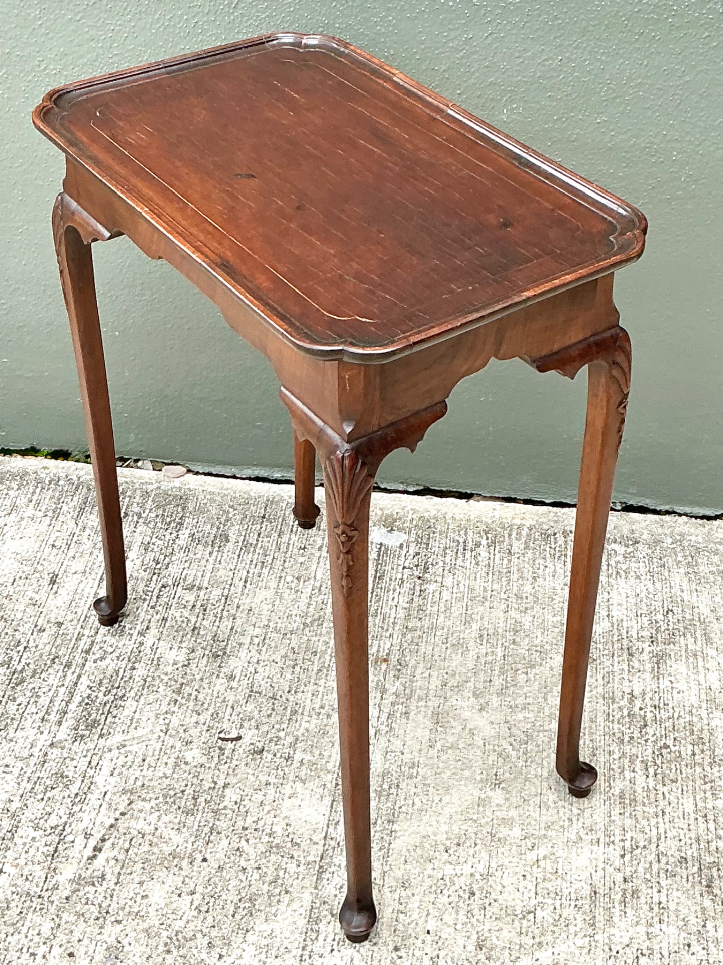 Vintage Queen Anne Tea Table - Top view