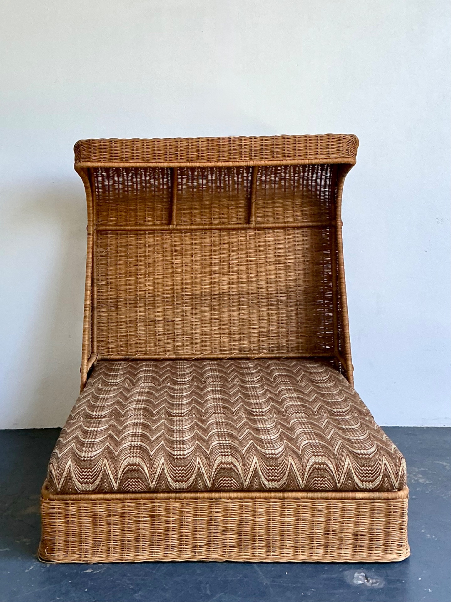 Vintage Rattan Canopy Daybed - Back view
