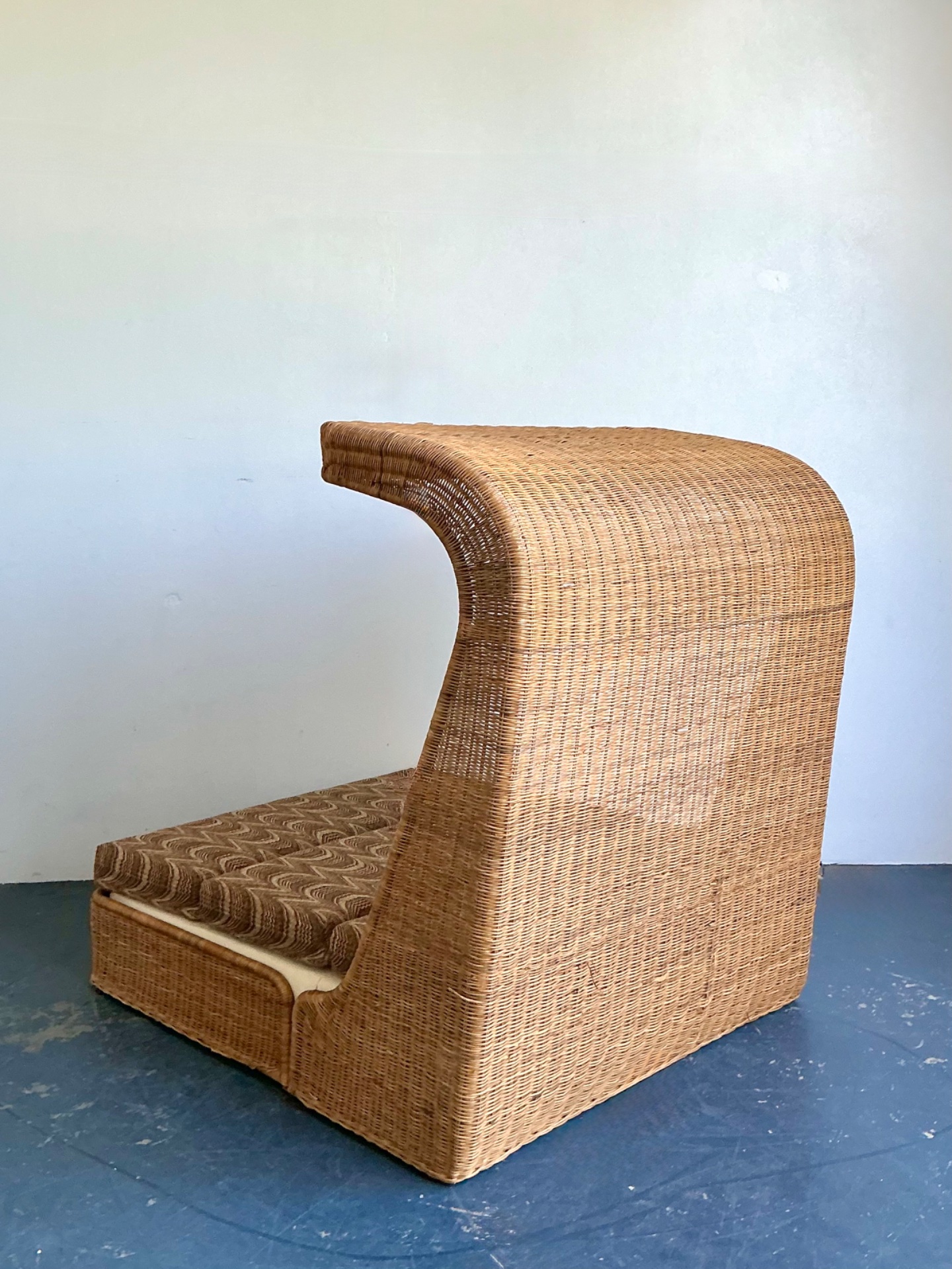 Vintage Rattan Canopy Daybed - Side view