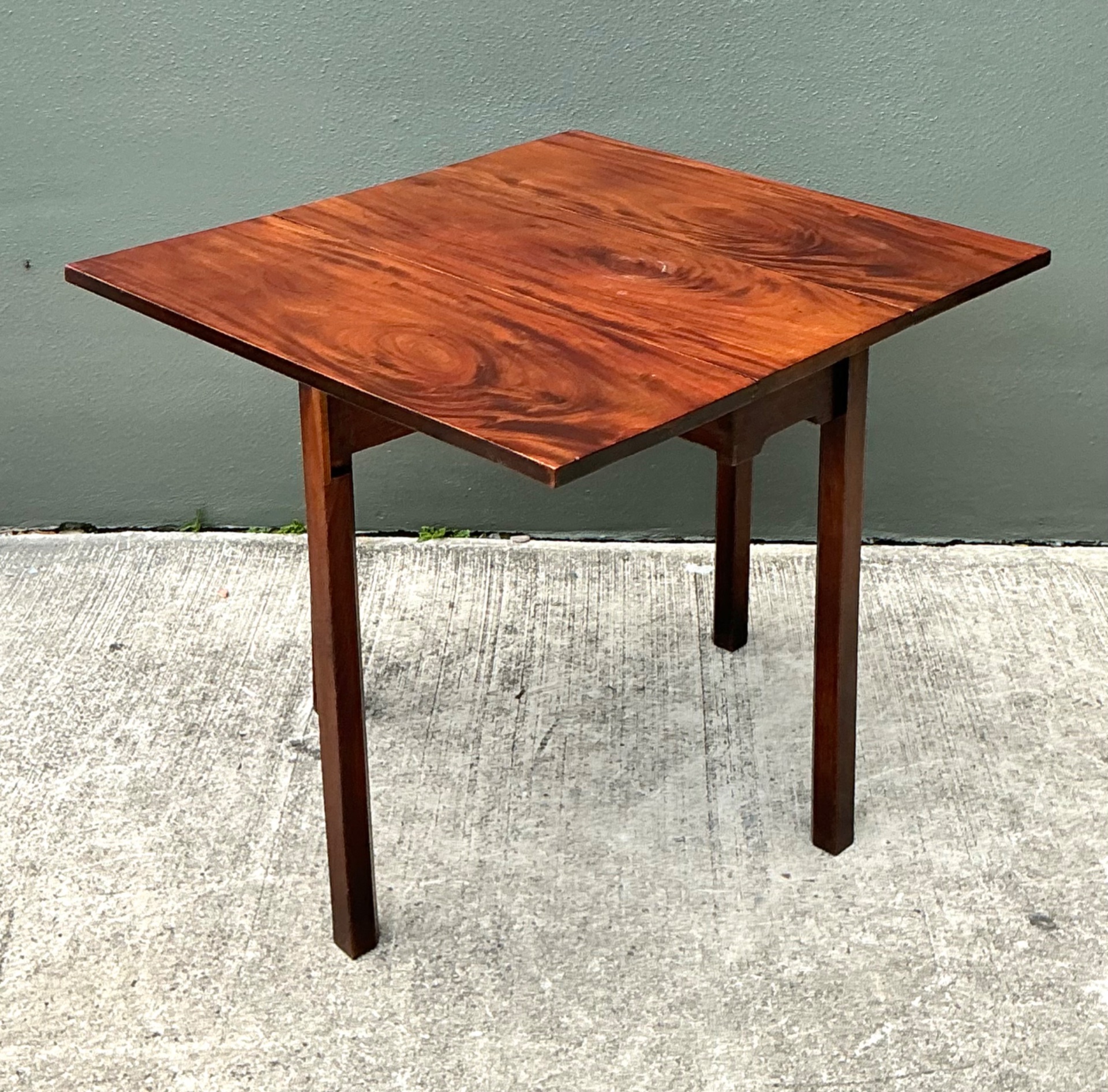 Vintage Mahogany Drop Leaf Table - Back view