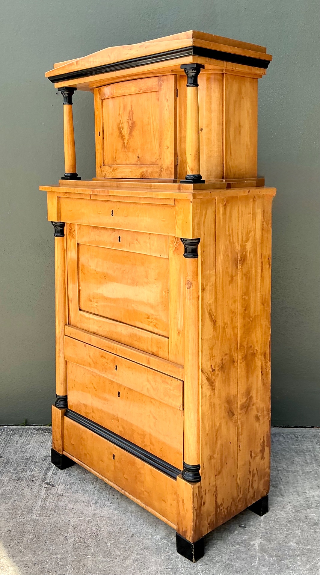 Vintage Biedermeier Secretaire Cabinet - Top view