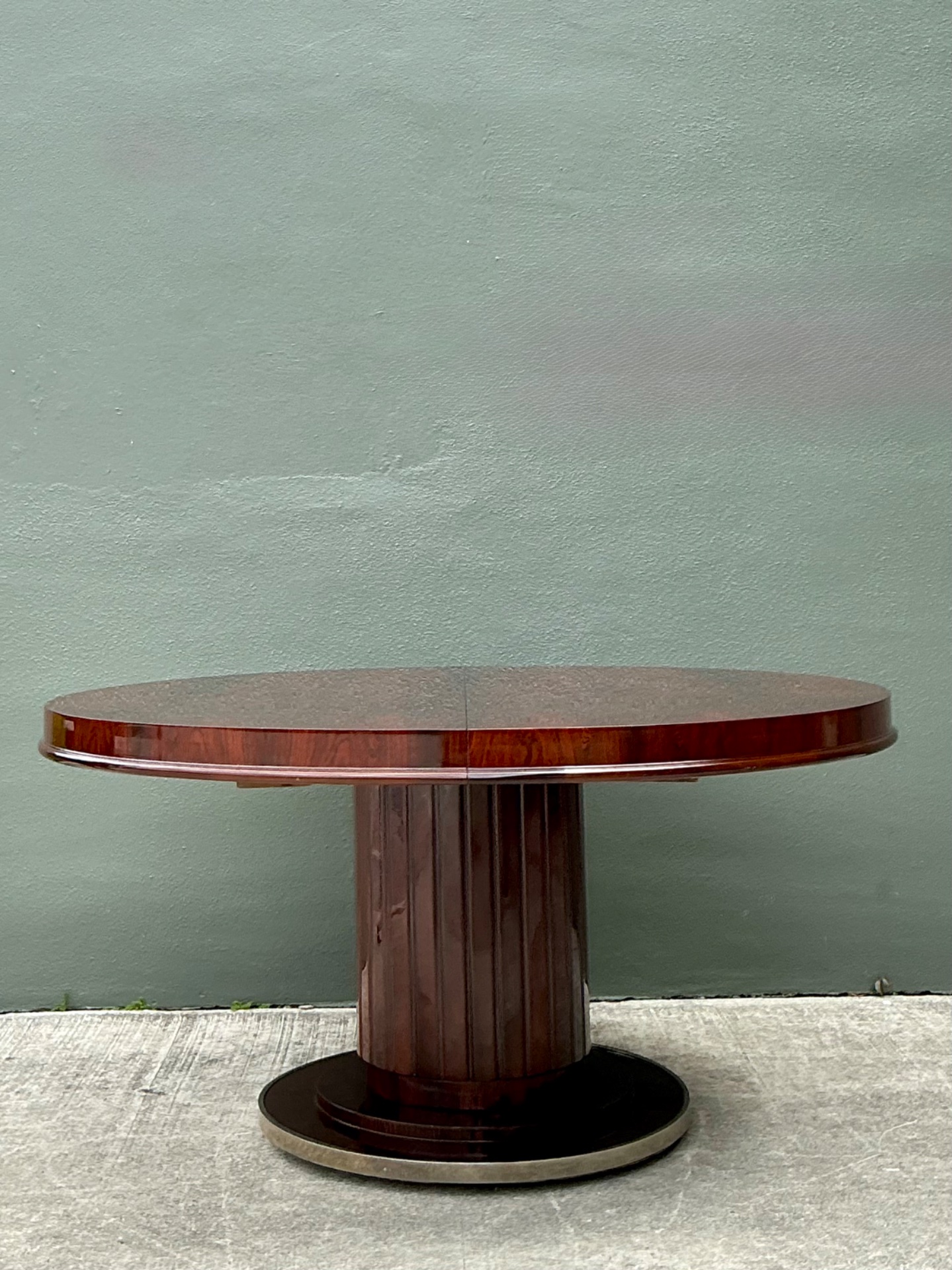 Vintage French Christian Krass Extendable Deco Dining Table - Side view